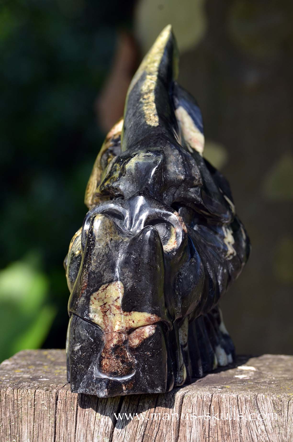 XL Black Green Connemara Marble Dragon