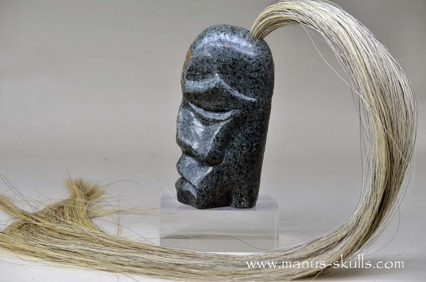 Unspotted Preseli Bluestone Tribal Skull #037