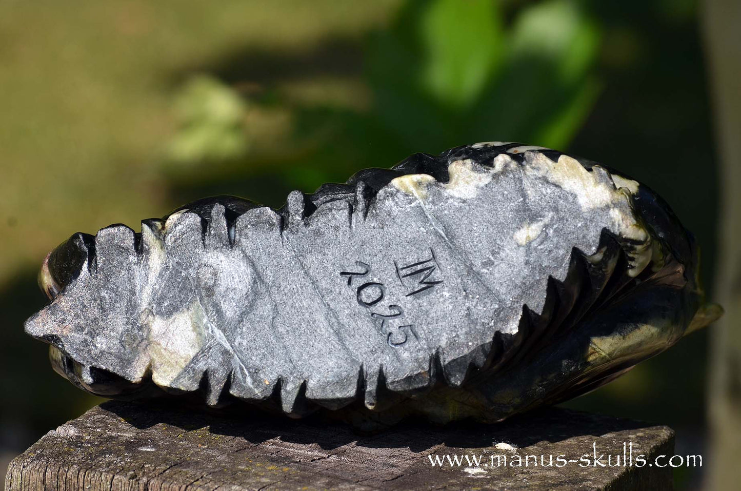 XL Black Green Connemara Marble Dragon