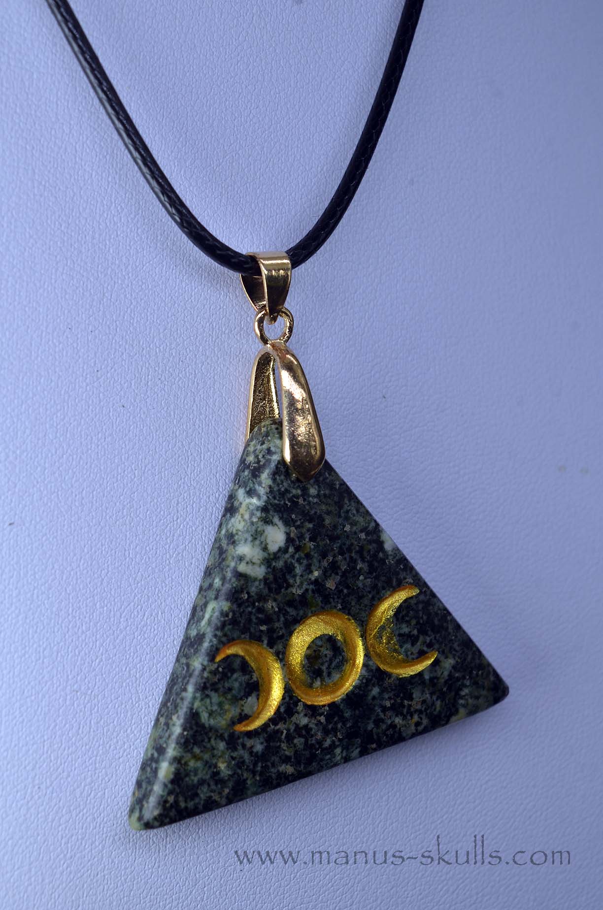 Manus skulls unique Crystal Carvings handmade skulls dragons pendants preseli bluestone tribals spiritual meaning wand Unicorn ..Triangle Goddess symbol