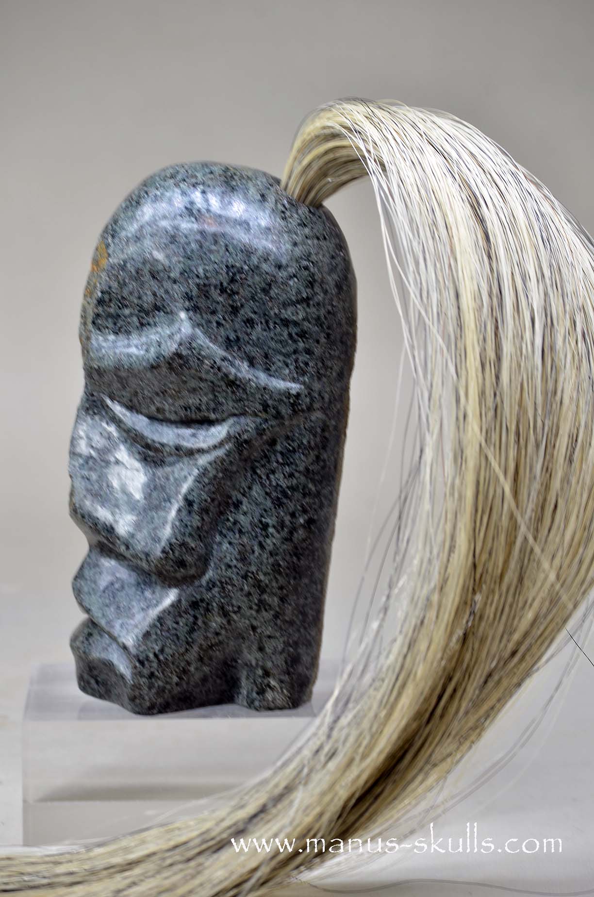 Unspotted Preseli Bluestone Tribal Skull #037