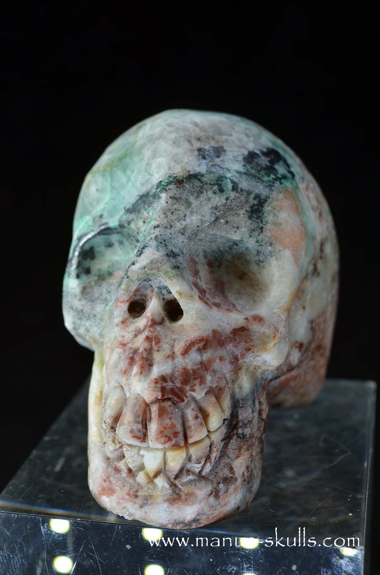 Manus skulls unique Crystal Carvings handmade skulls dragons pendants preseli bluestone tribals spiritual meaning wand Unicorn ..  fluorite barite