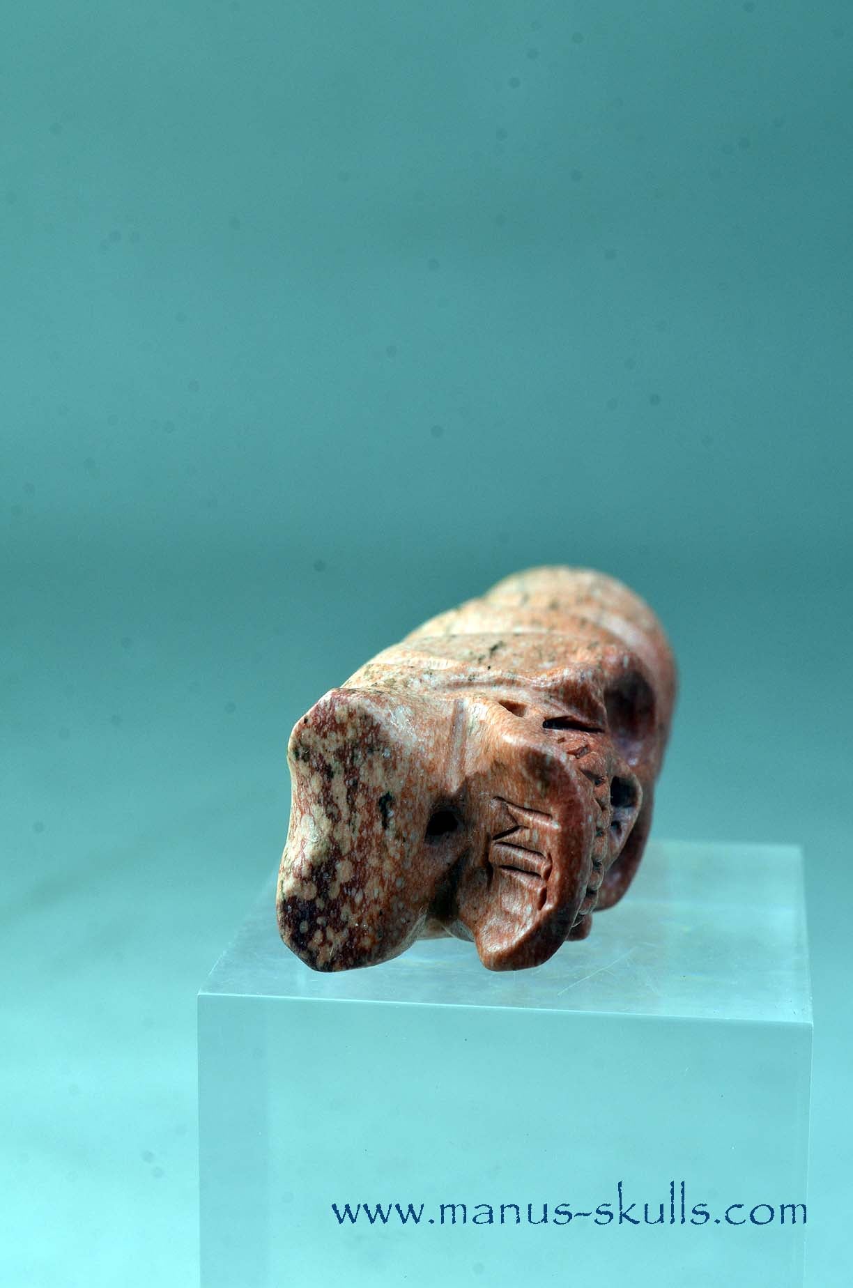 Catlinite (Pipestone) Spiral Conehead Skull