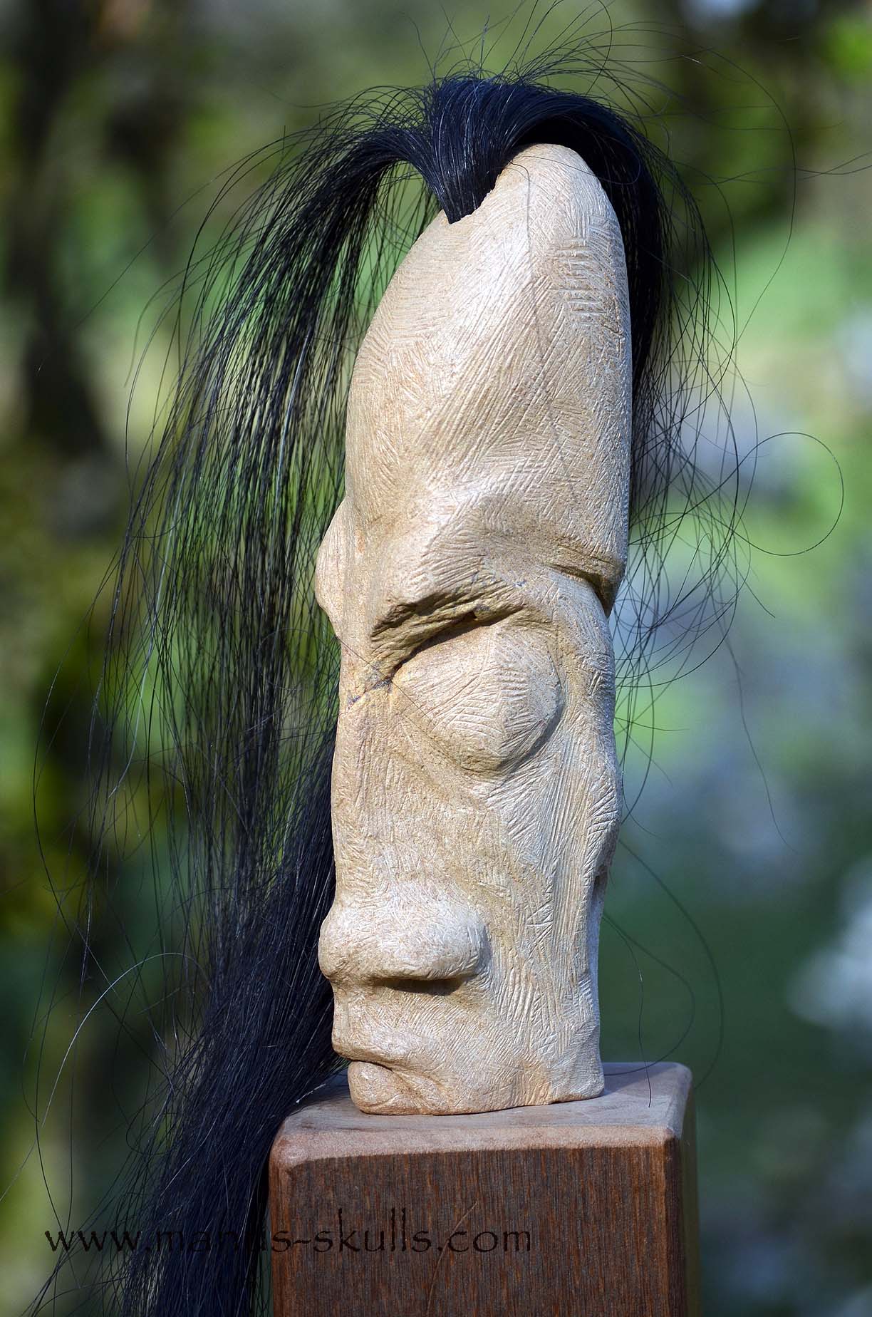 Steatite Tribal Double faced Skull #015