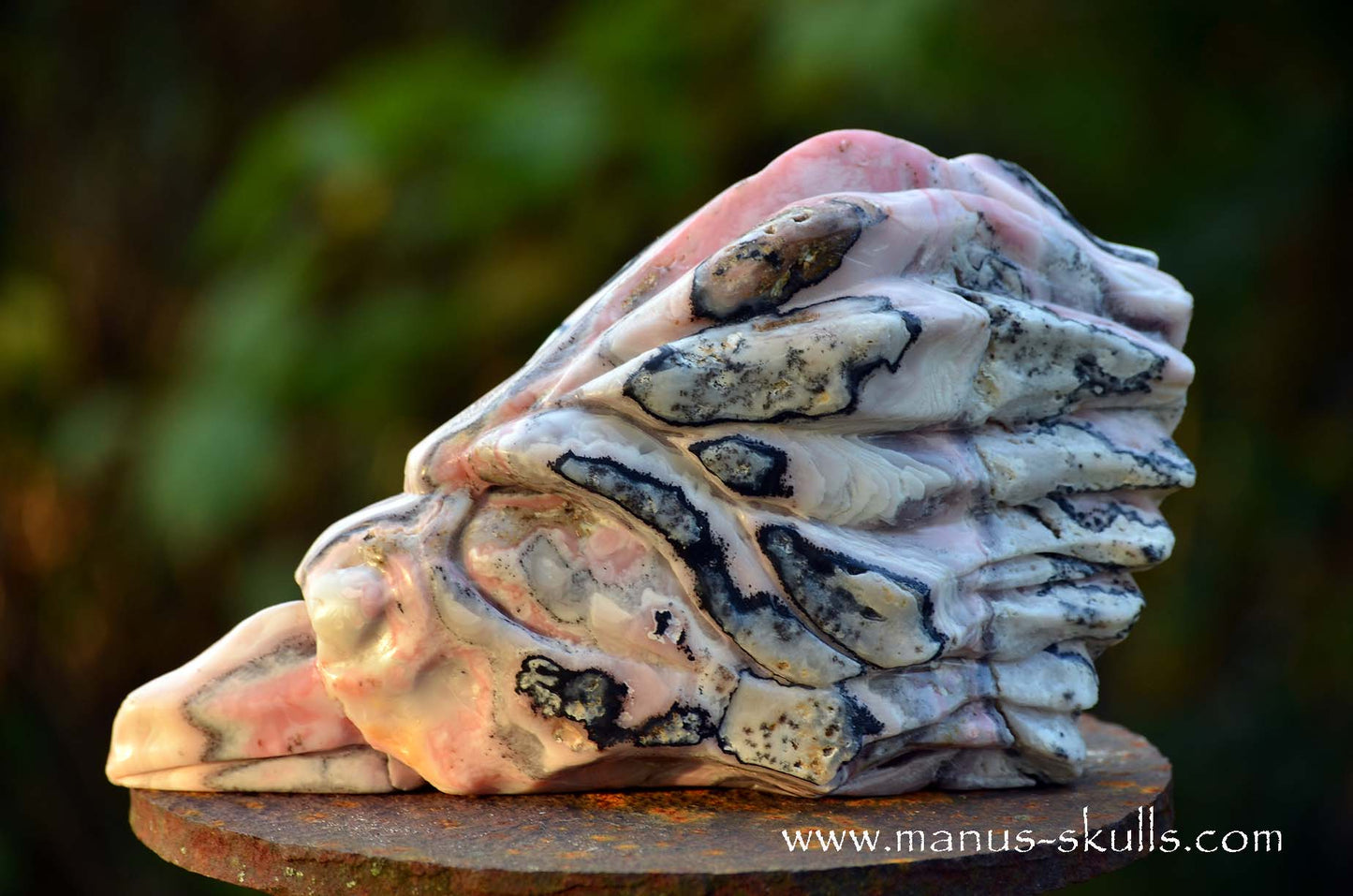 Manus skulls unique Crystal Carvings handmade skulls dragons pendants preseli bluestone tribals spiritual meaning wand Unicorn ..  pink peruvian opal