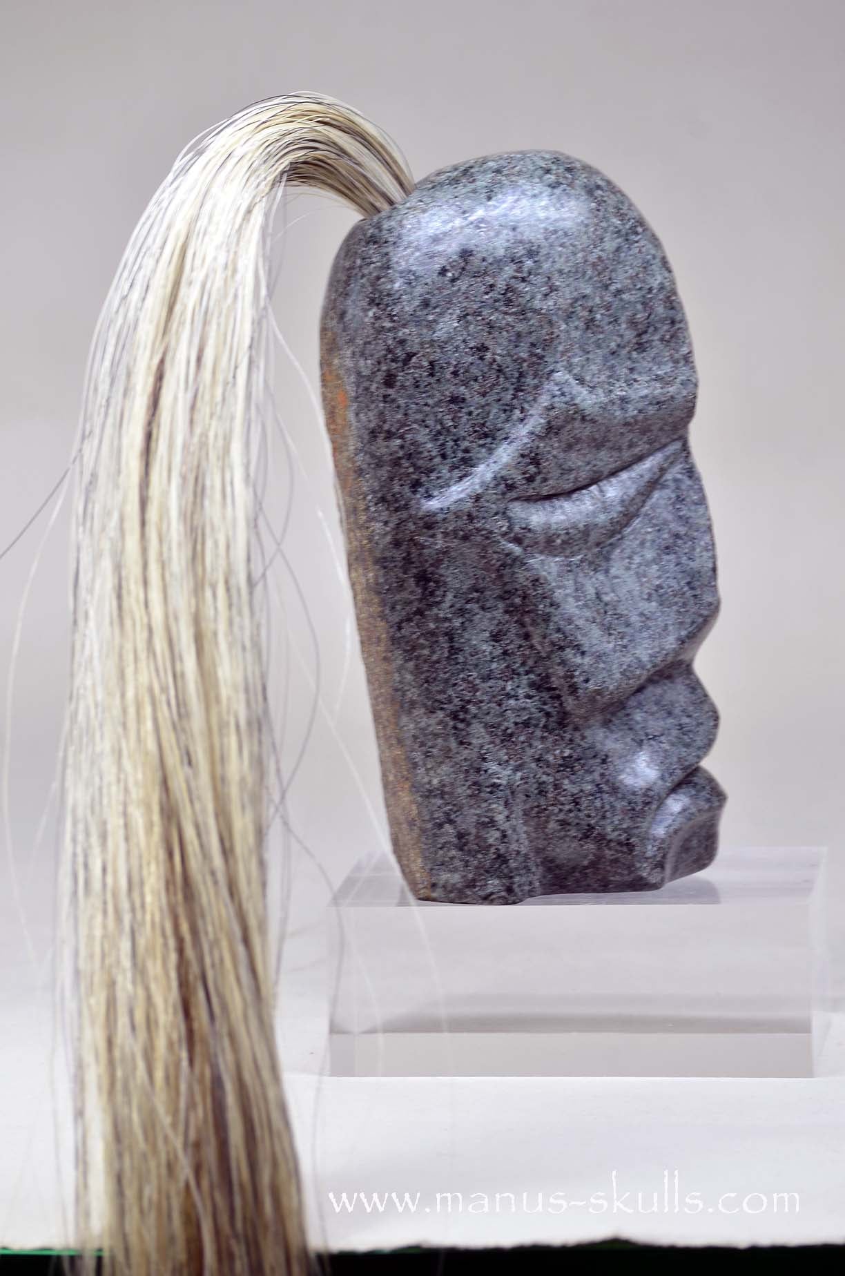 Unspotted Preseli Bluestone Tribal Skull #037