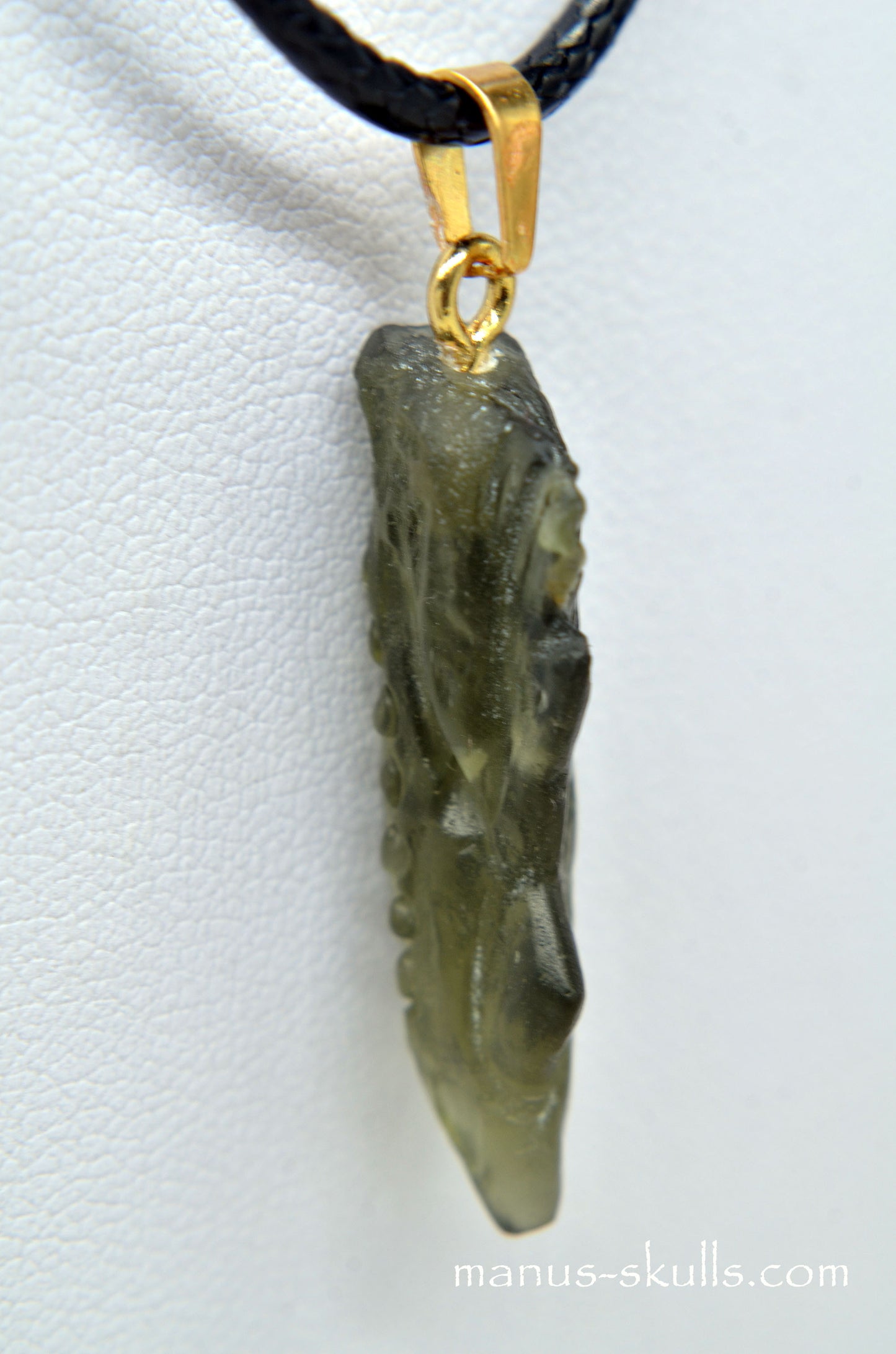 Moldavite Manus Dragon Pendant.