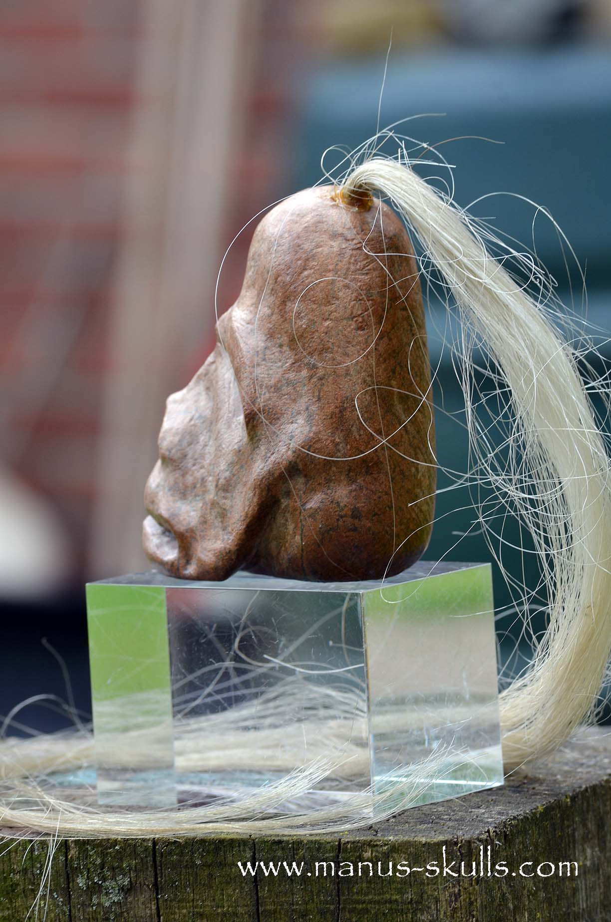 Steatite Tribal Skull  #048