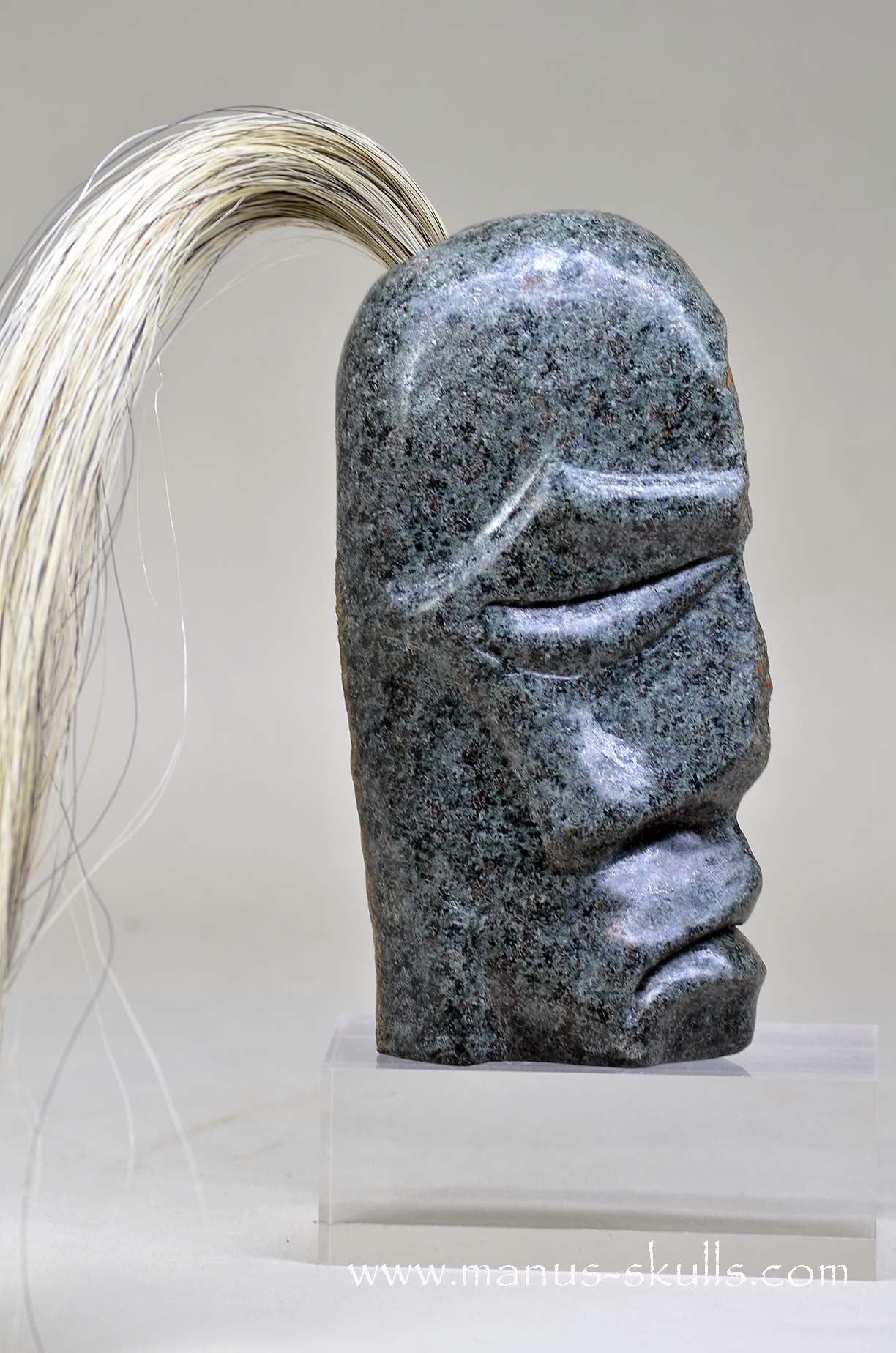 Unspotted Preseli Bluestone Tribal Skull #037