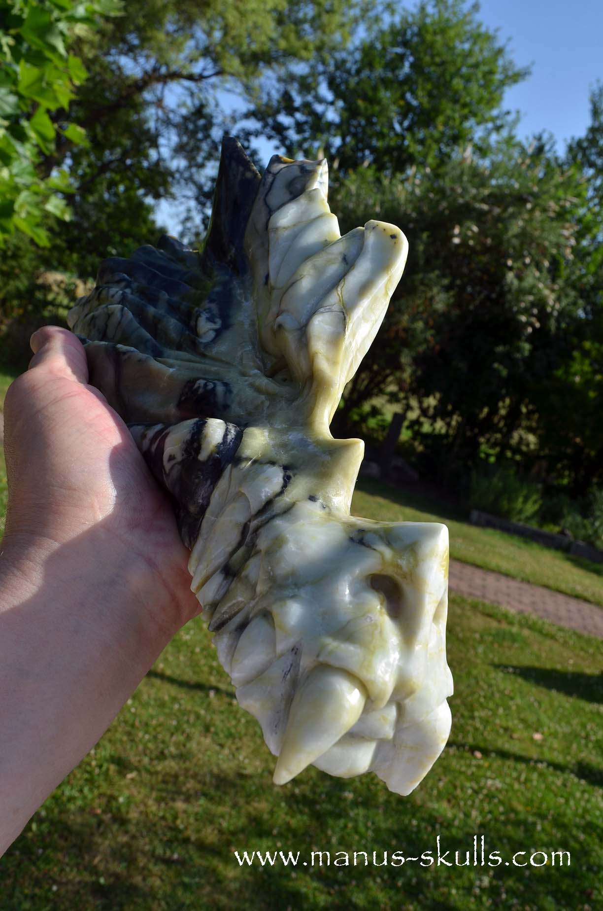 XL Green Connemara Marble Dragon