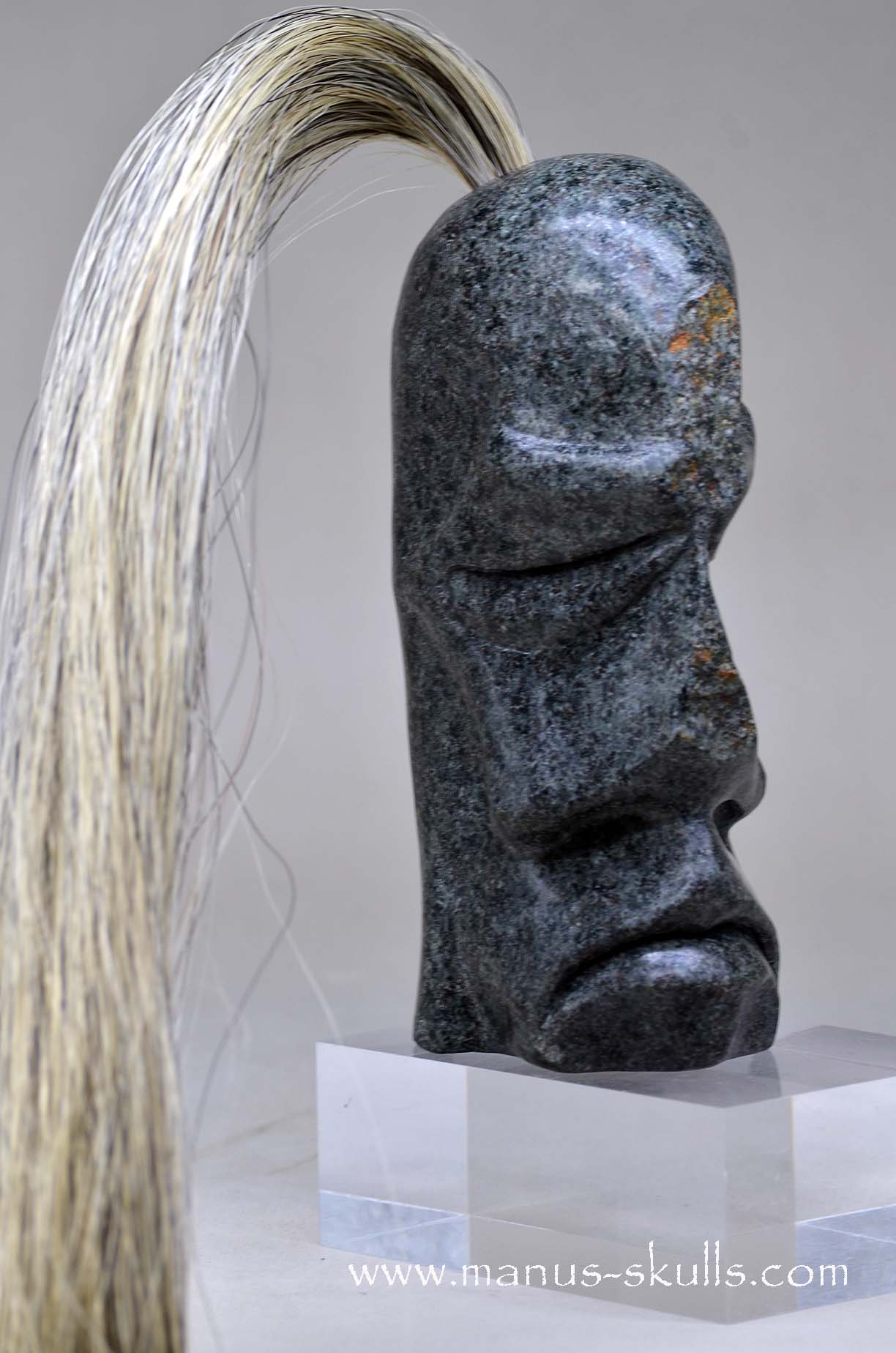 Unspotted Preseli Bluestone Tribal Skull #037