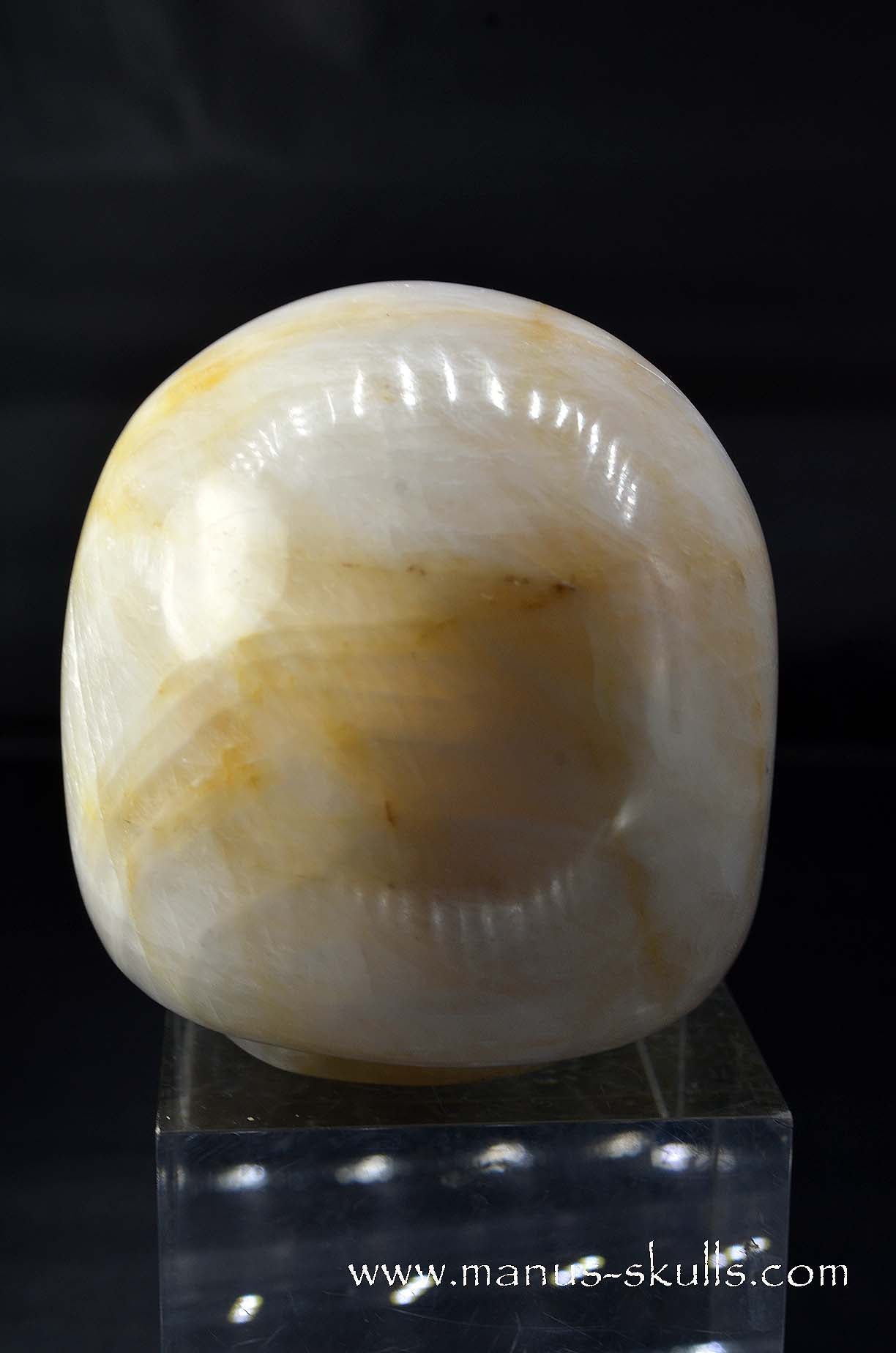 White Calcite Evolian Skull #08