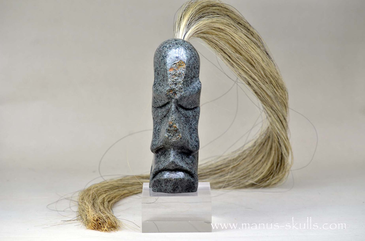 Unspotted Preseli Bluestone Tribal Skull #037