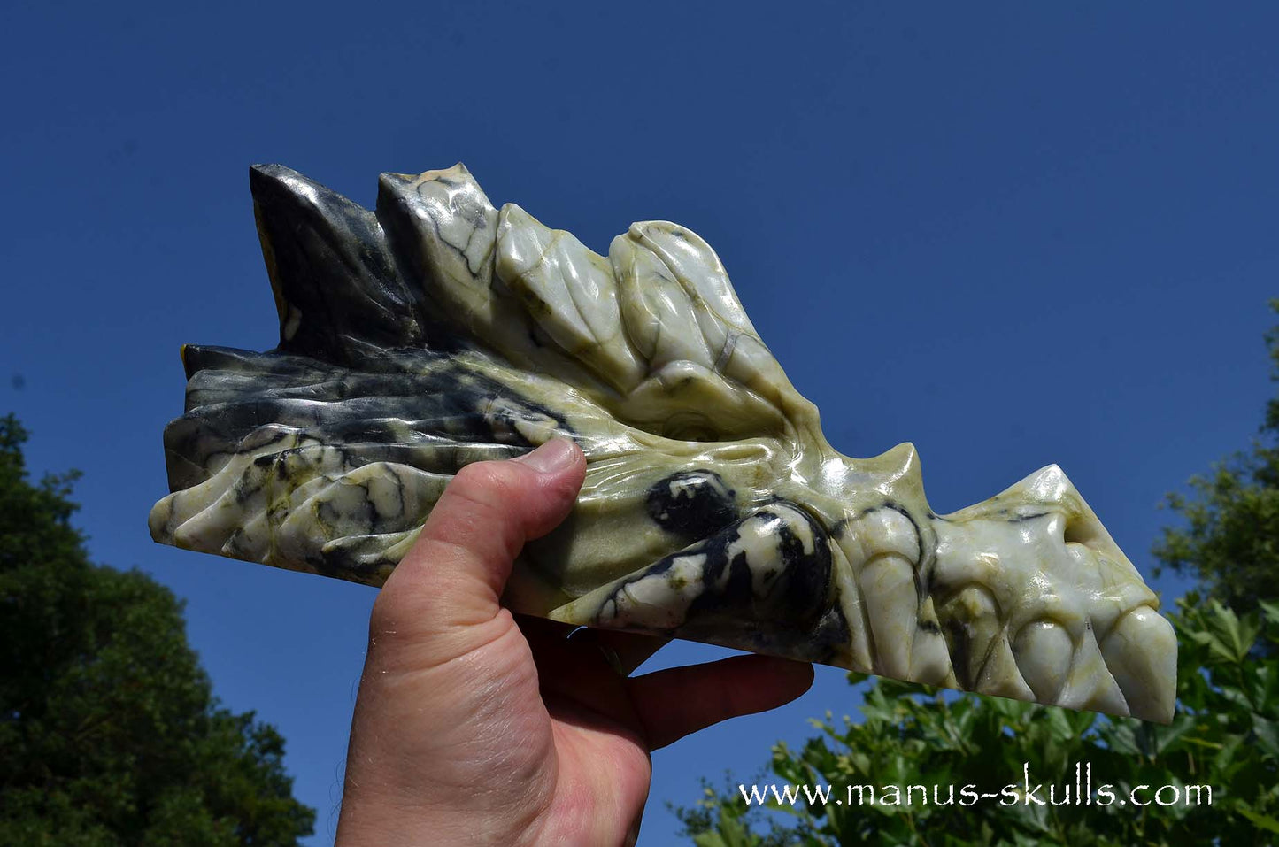 XL Green Connemara Marble Dragon