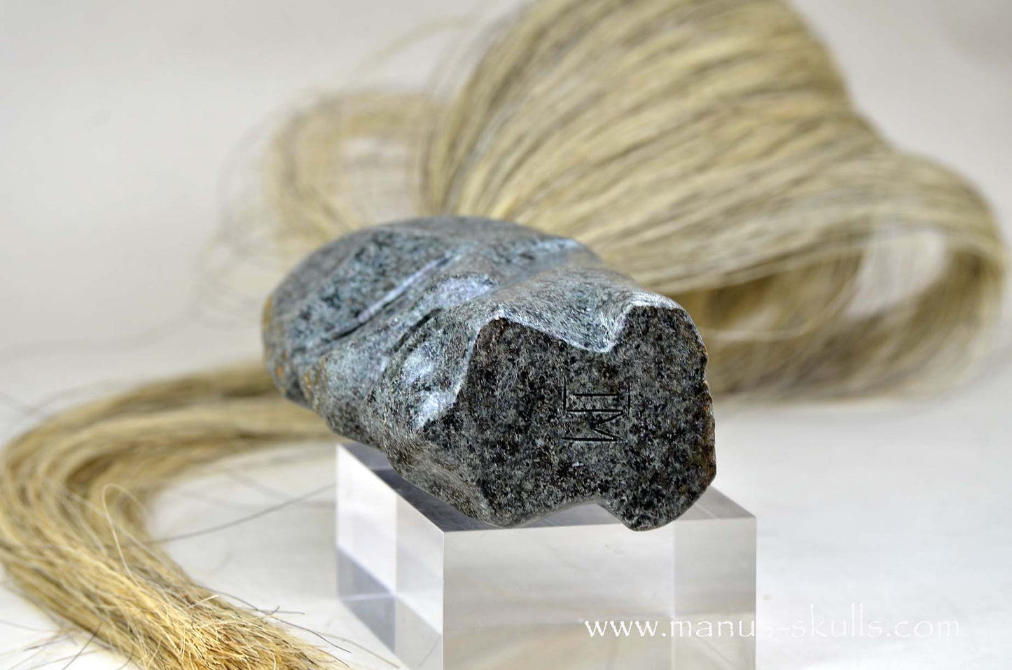 Unspotted Preseli Bluestone Tribal Skull #037