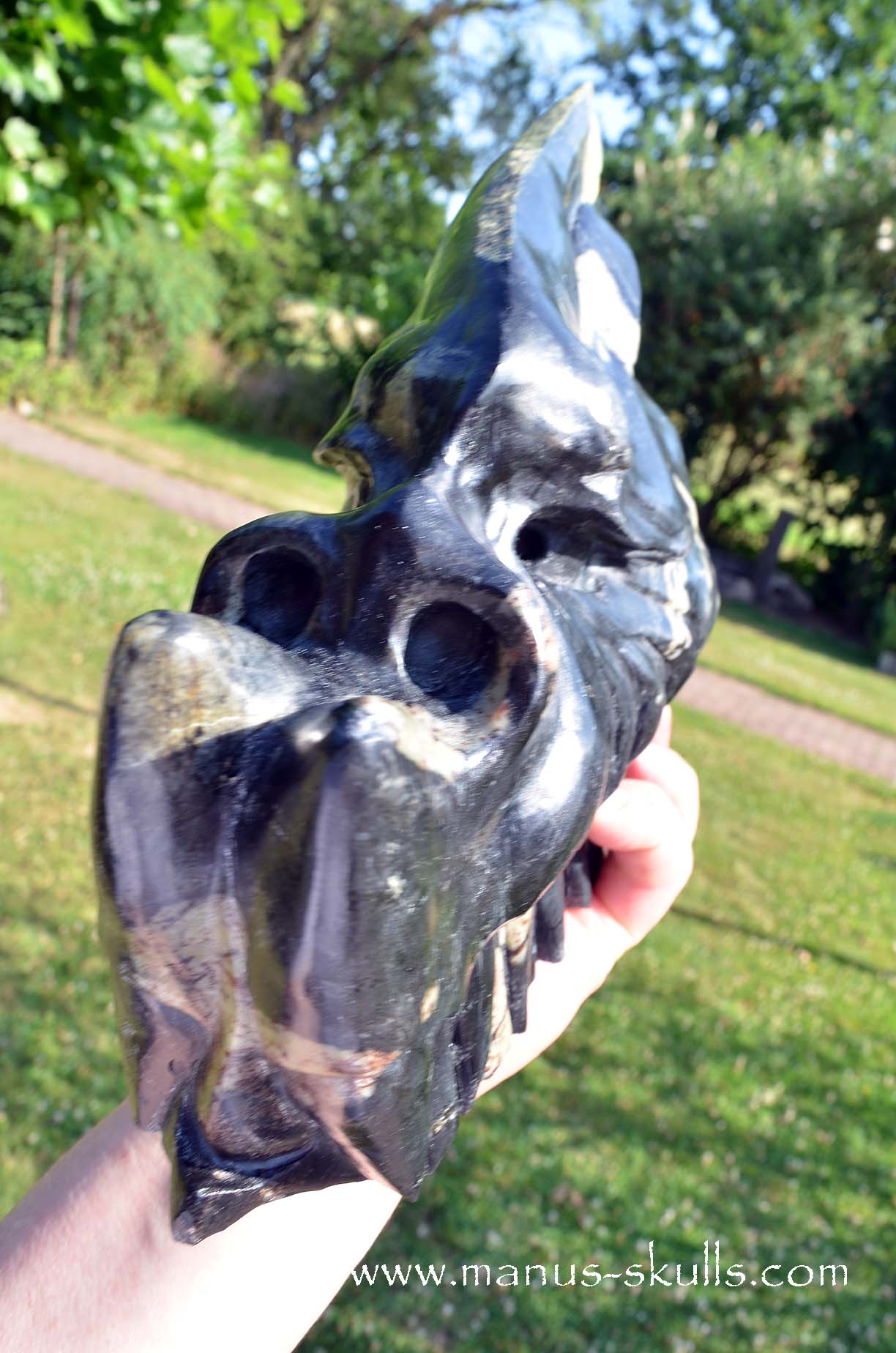 XL Black Green Connemara Marble Dragon
