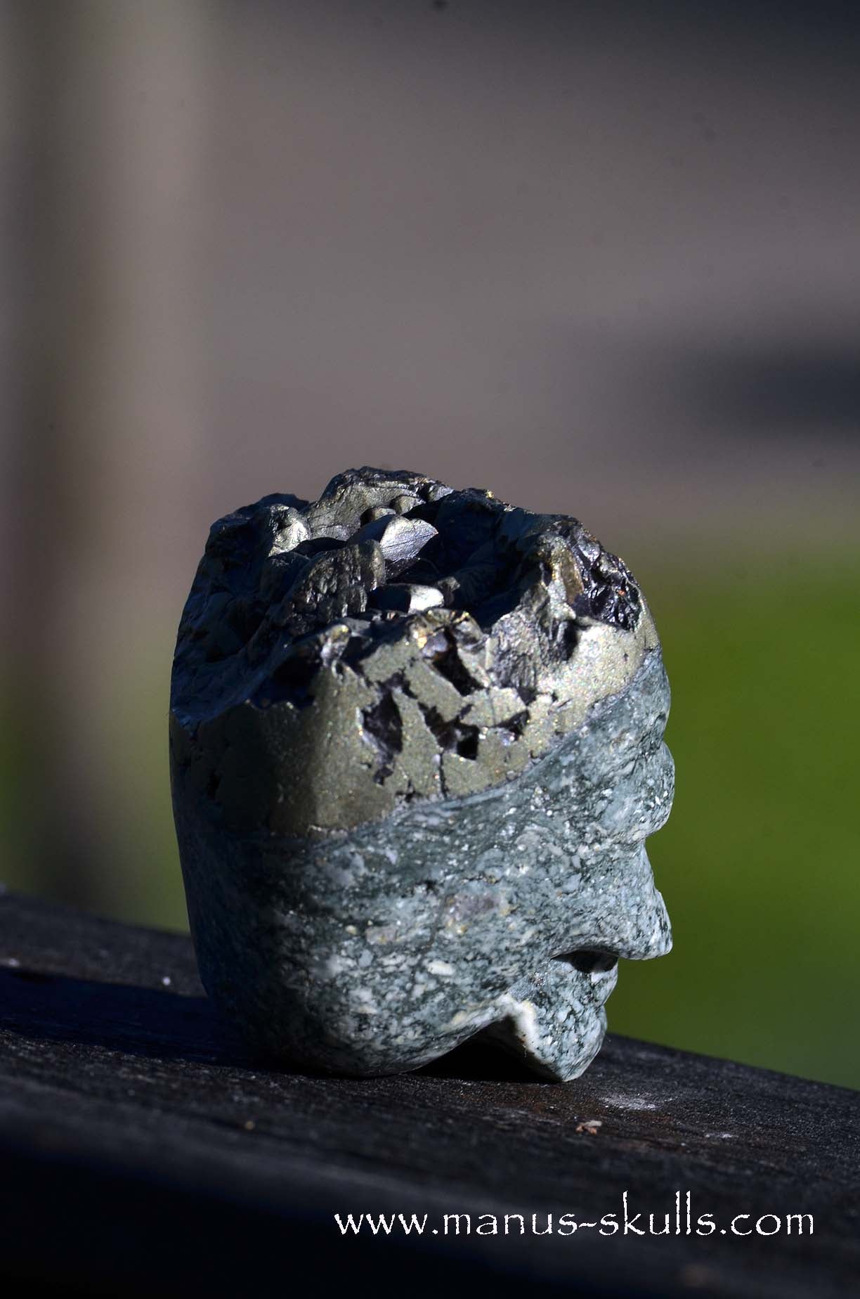 Bornite ~ Peacock Ore on matrix King Skull