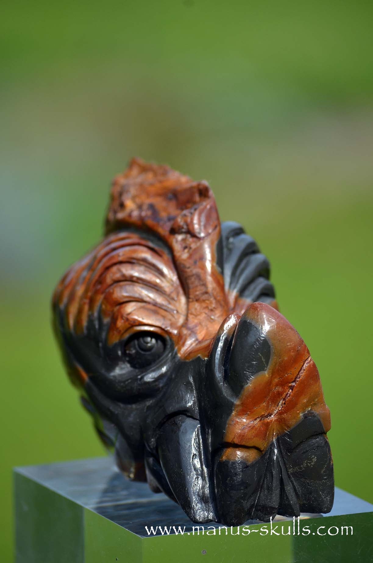 Manus skulls unique Crystal Carvings handmade skulls dragons pendants preseli bluestone tribals spiritual meaning wand Unicorn ..  Rainbow Jasper