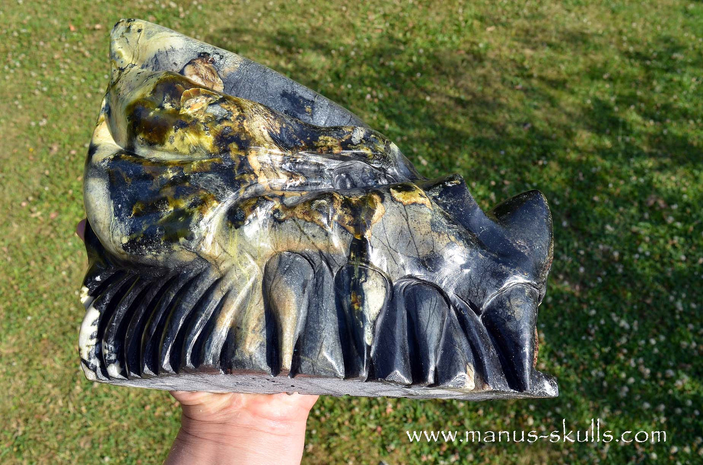 XL Black Green Connemara Marble Dragon
