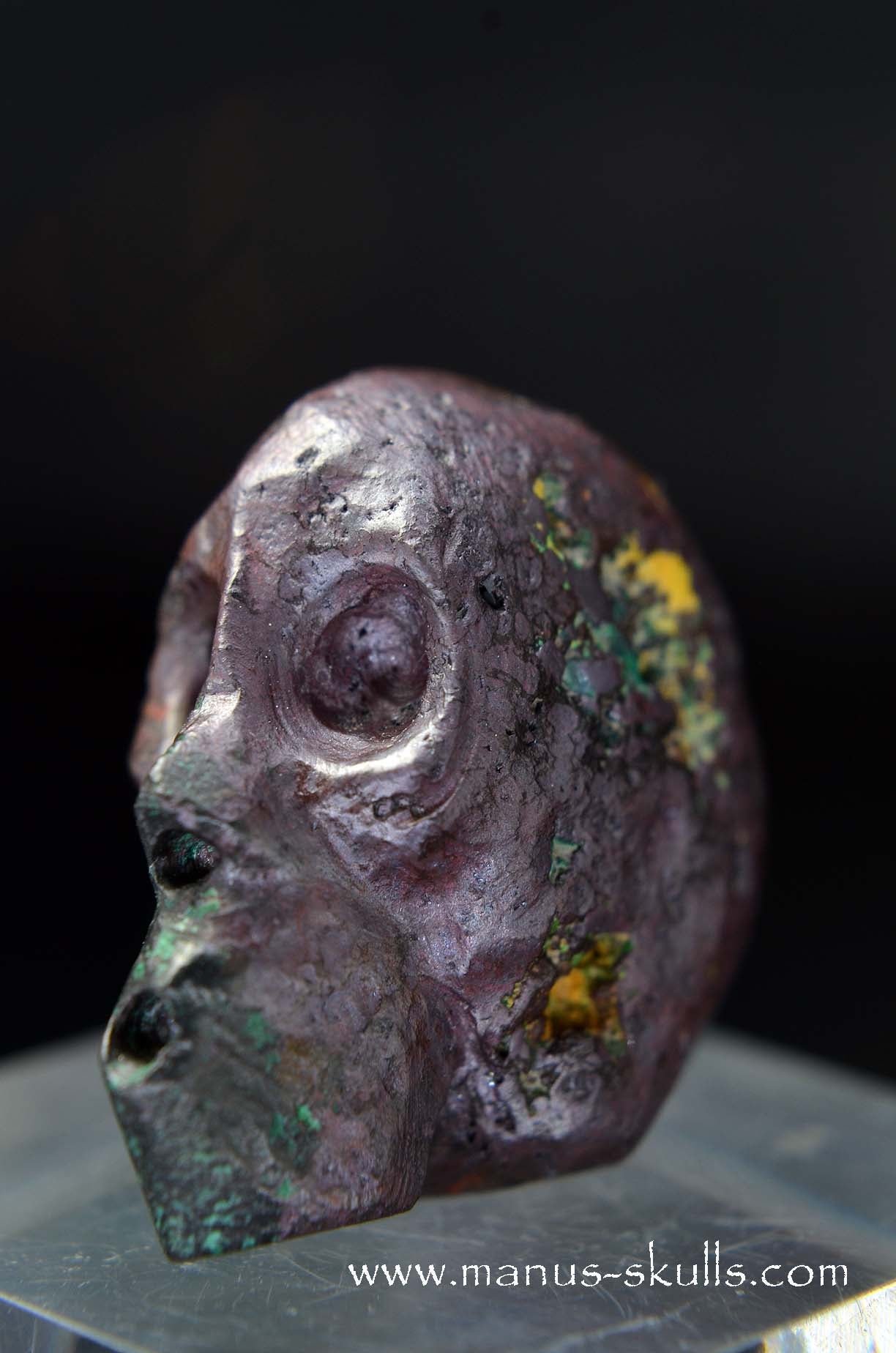 Manus skulls unique Crystal Carvings handmade skulls dragons pendants preseli bluestone tribals spiritual meaning wand Unicorn .. cuprite blow of life
