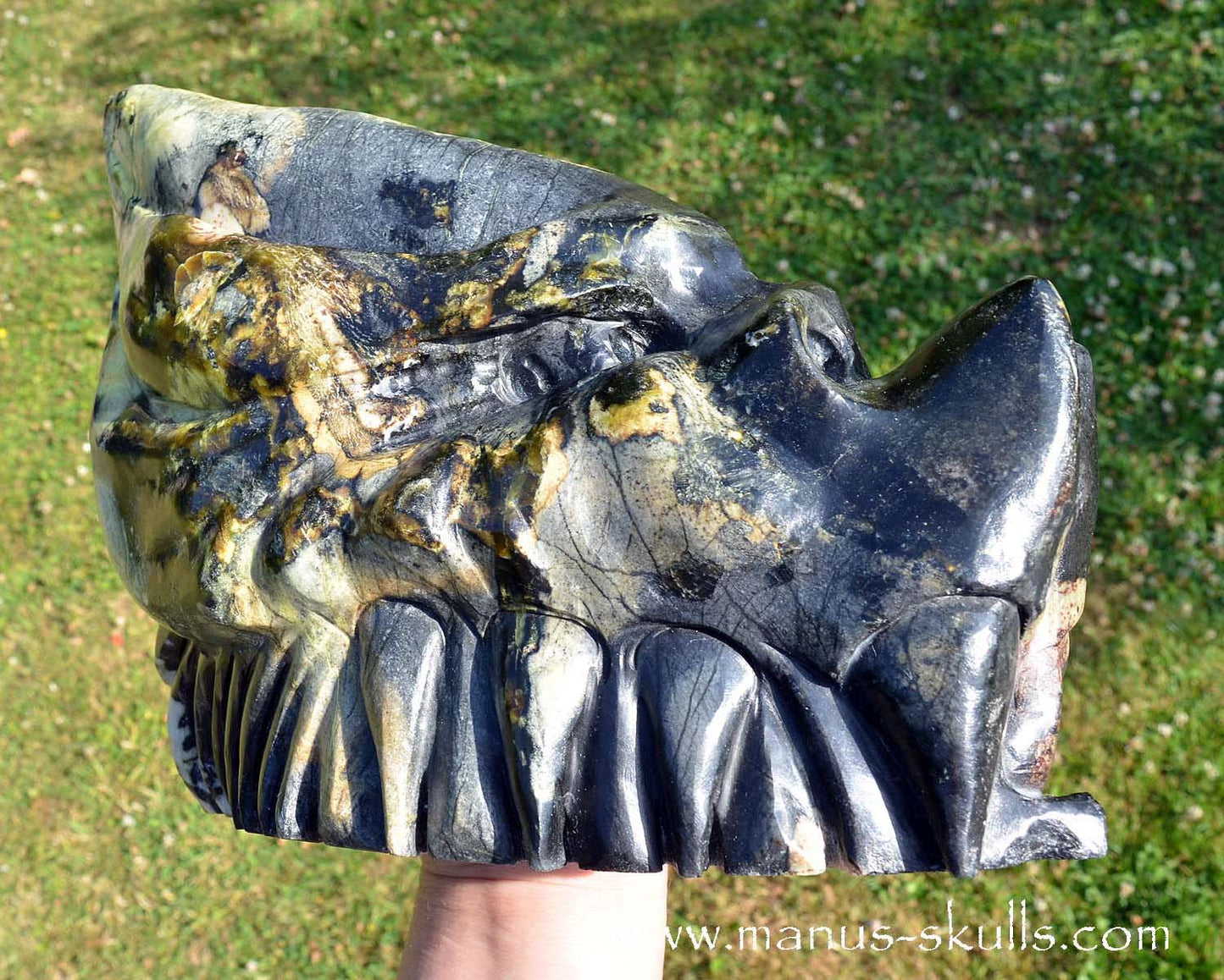 XL Black Green Connemara Marble Dragon