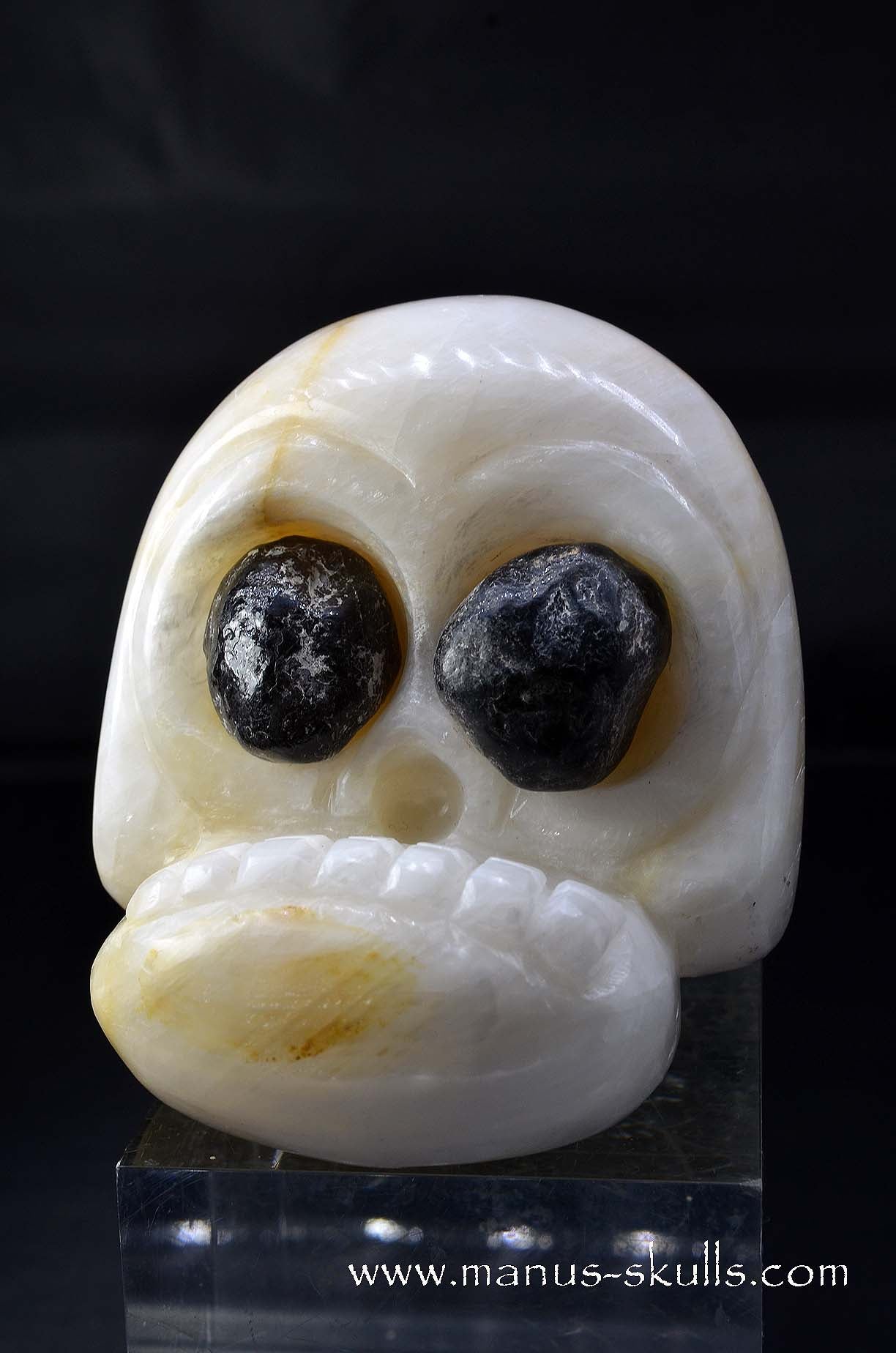 Manus skulls unique Crystal Carvings handmade skulls dragons pendants preseli bluestone tribals spiritual meaning wand Unicorn .. white calcite Evolian 2025
