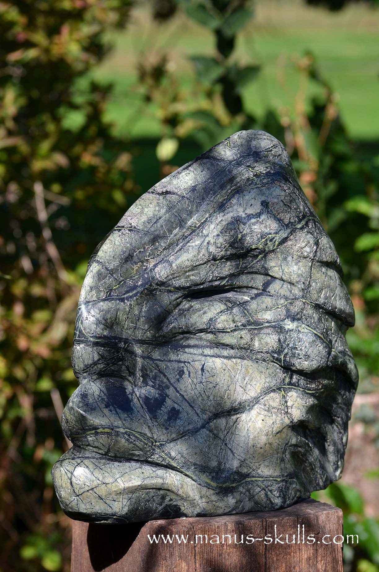 Manus skulls unique Crystal Carvings handmade skulls dragons pendants preseli bluestone tribals spiritual meaning wand Unicorn ..  greek serpentine