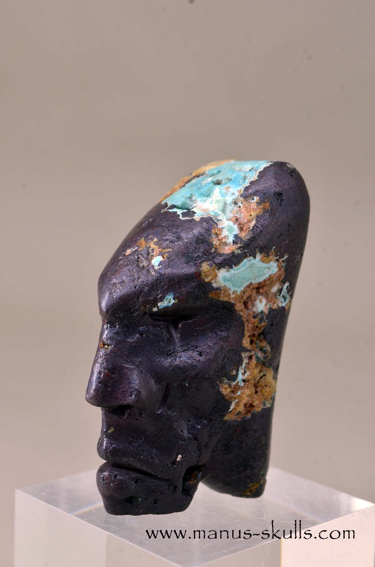 Cuprite with Turquoise Skull