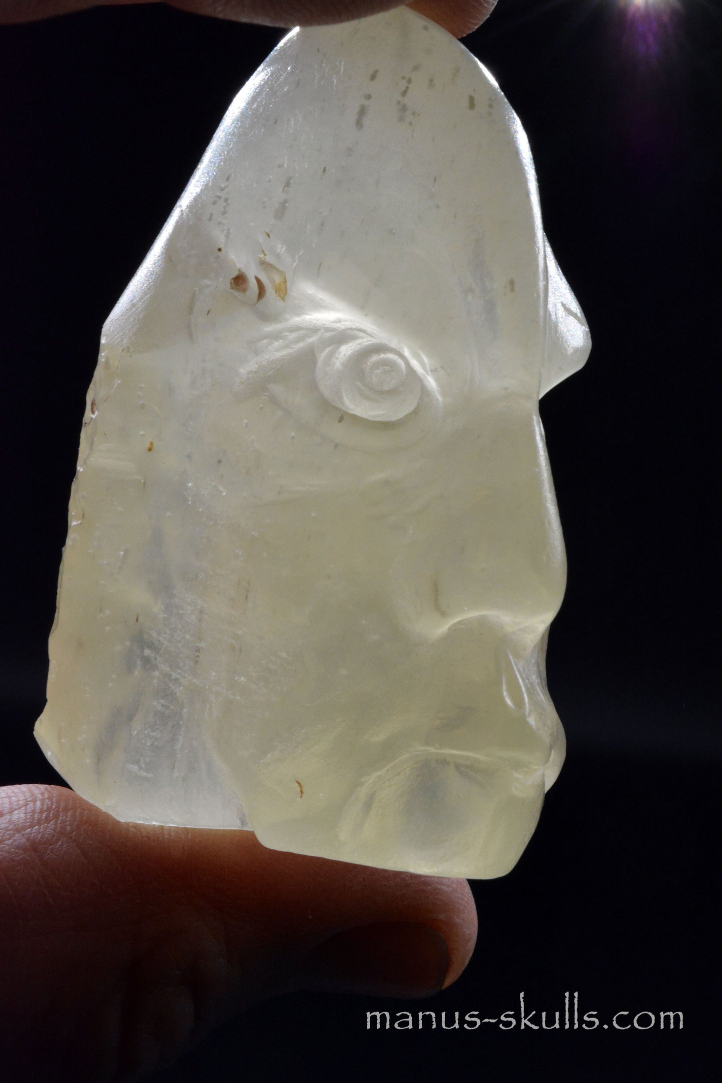 Libyan Desert Glass Face Skull