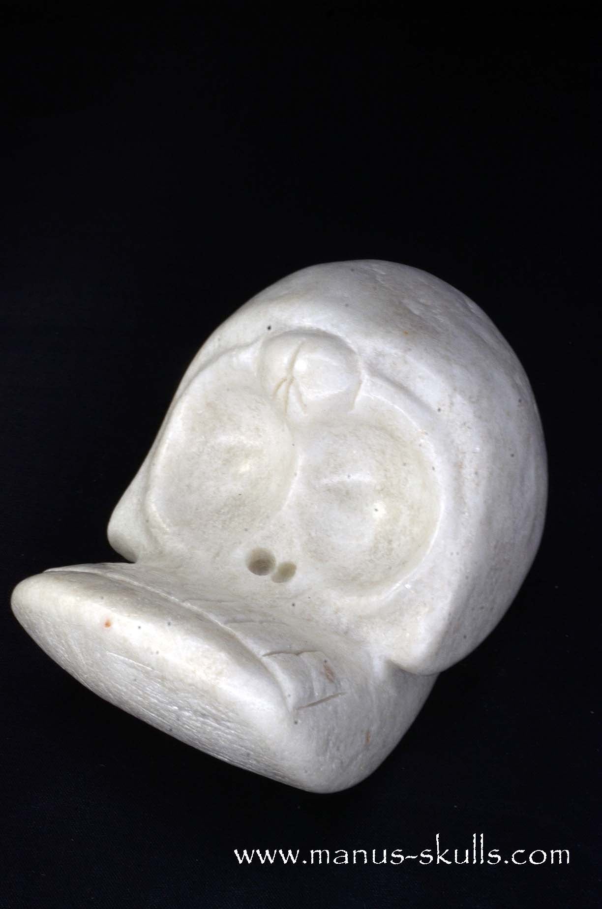 Manus skulls unique Crystal Carvings handmade skulls dragons pendants preseli bluestone tribals spiritual meaning wand Unicorn .. white steatite