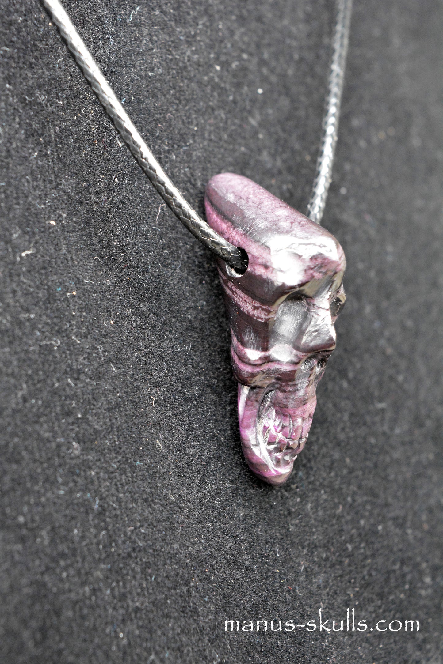 Sugilite ~ Lavulite Tribal Pendant