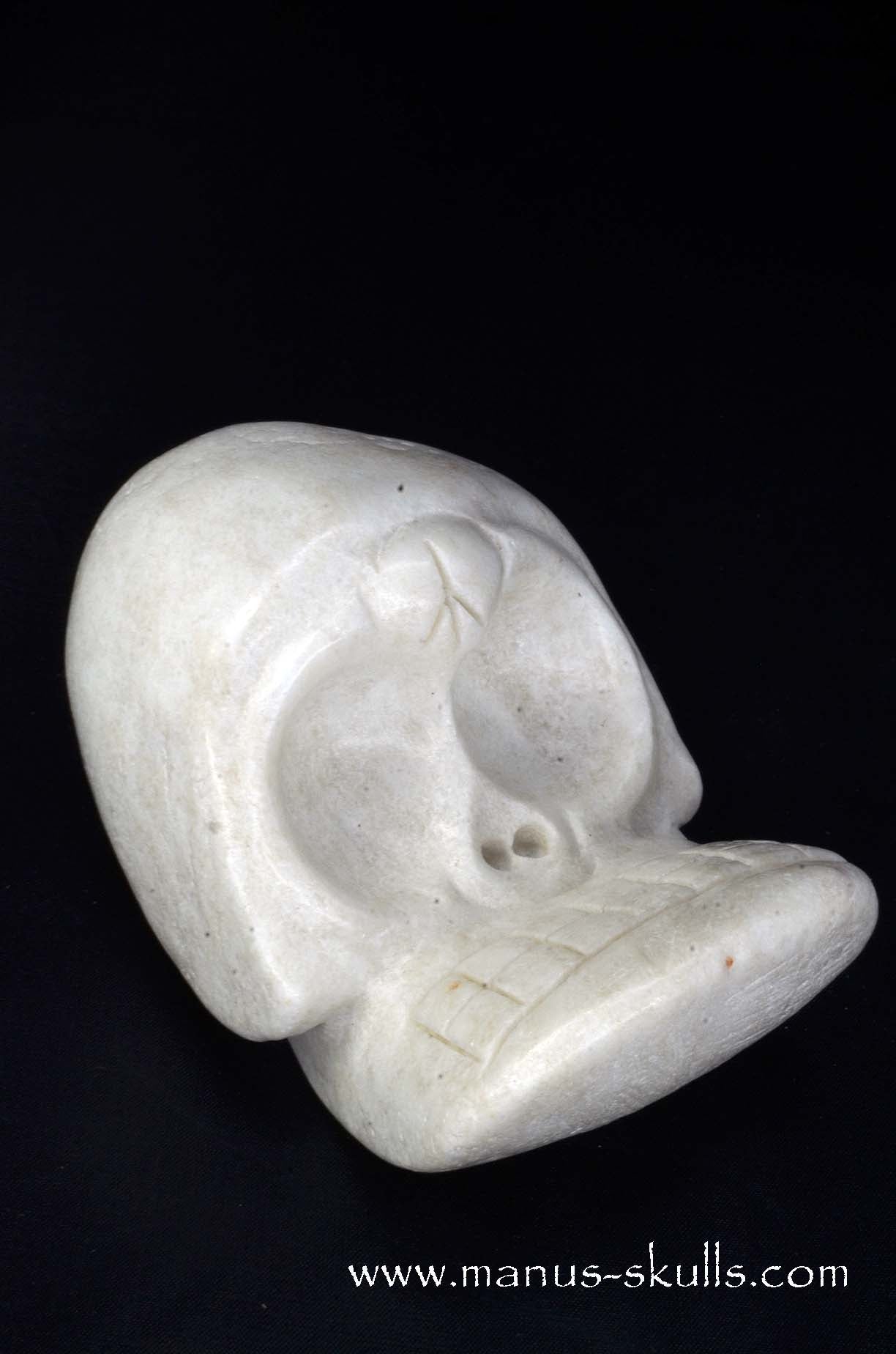 Manus skulls unique Crystal Carvings handmade skulls dragons pendants preseli bluestone tribals spiritual meaning wand Unicorn .. white steatite