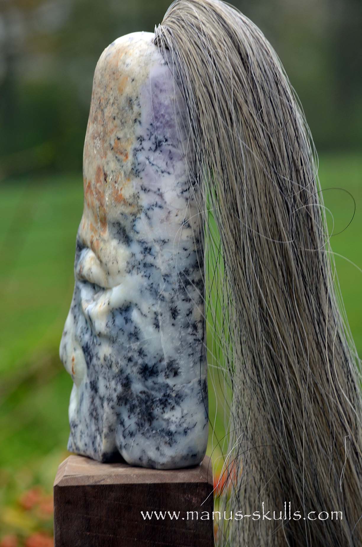 Dendrite Agate Tribal Skull #009