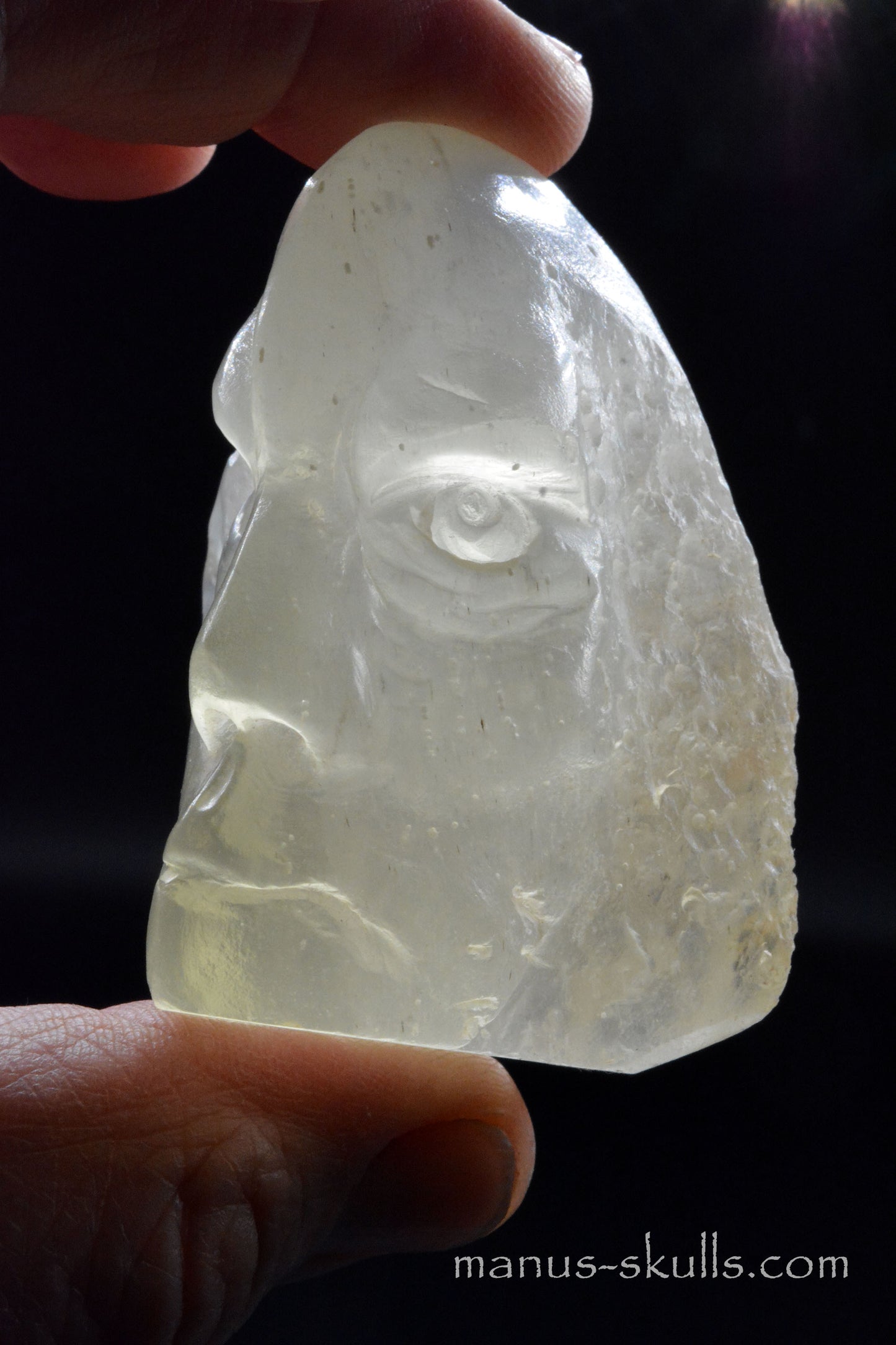 Libyan Desert Glass Face Skull