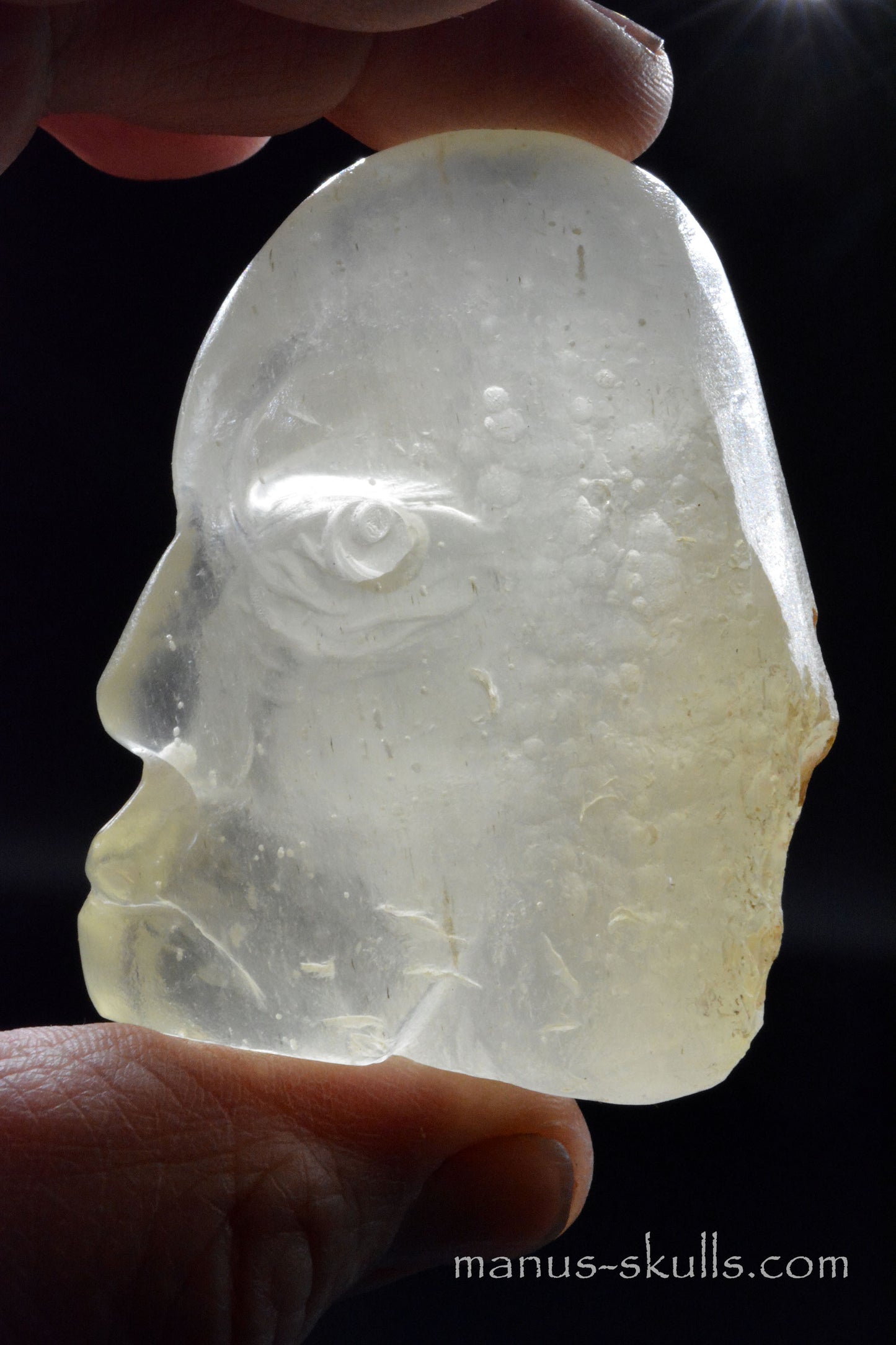 Libyan Desert Glass Face Skull