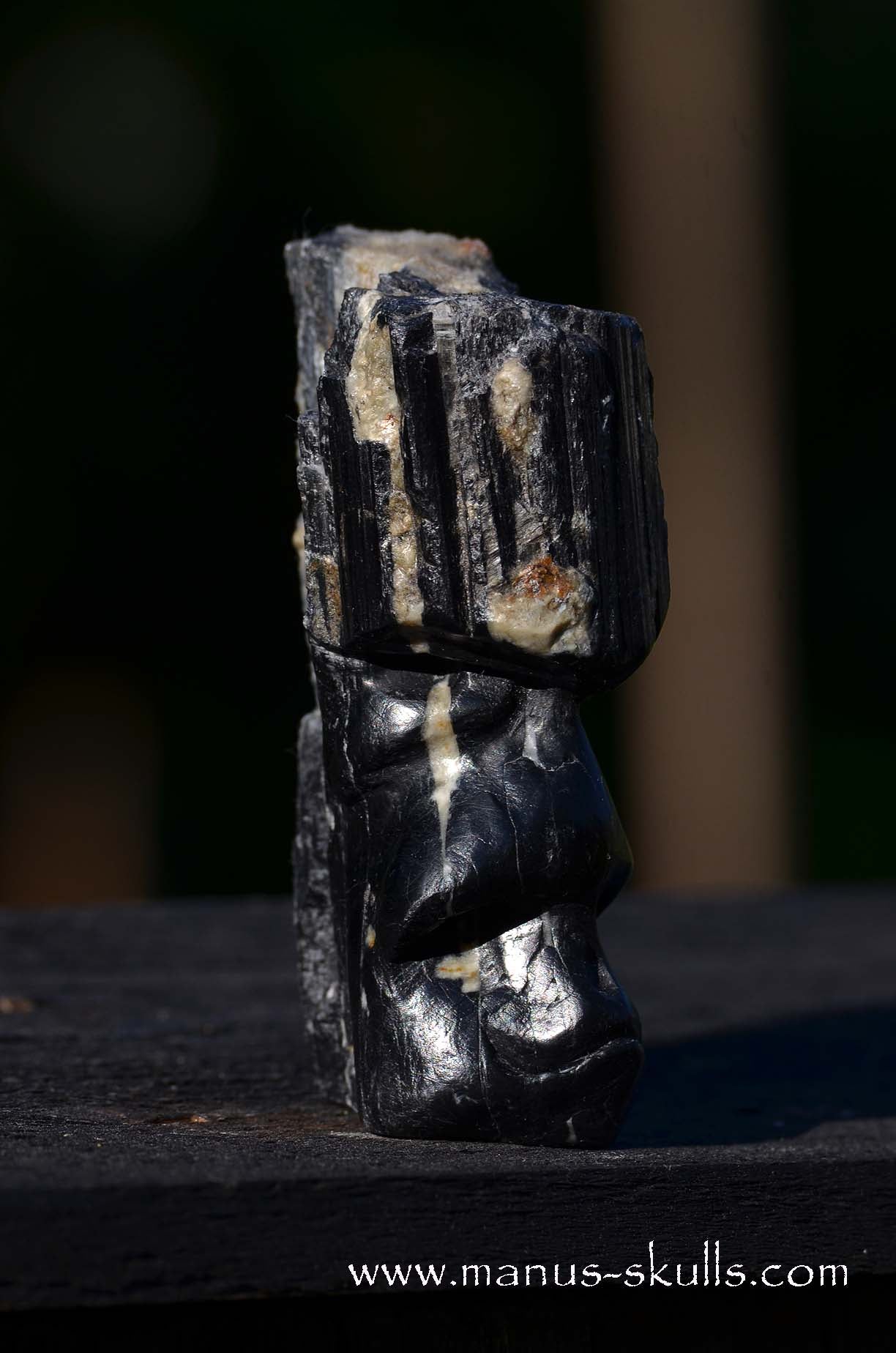 Manus skulls unique Crystal Carvings handmade skulls dragons pendants preseli bluestone tribals spiritual meaning  Black Tourmaline