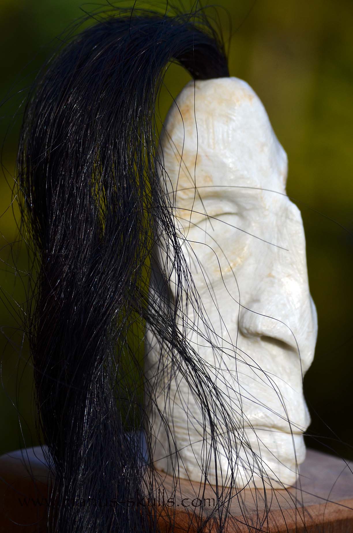 White Steatite Tribal Skull  #017