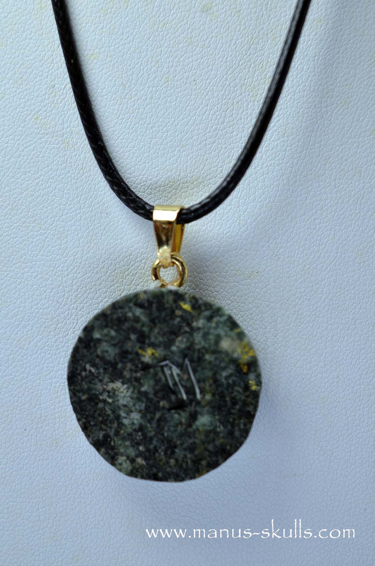 PRESELI BLUESTONE Pendant with Gold colored etched AWEN Symbol .....