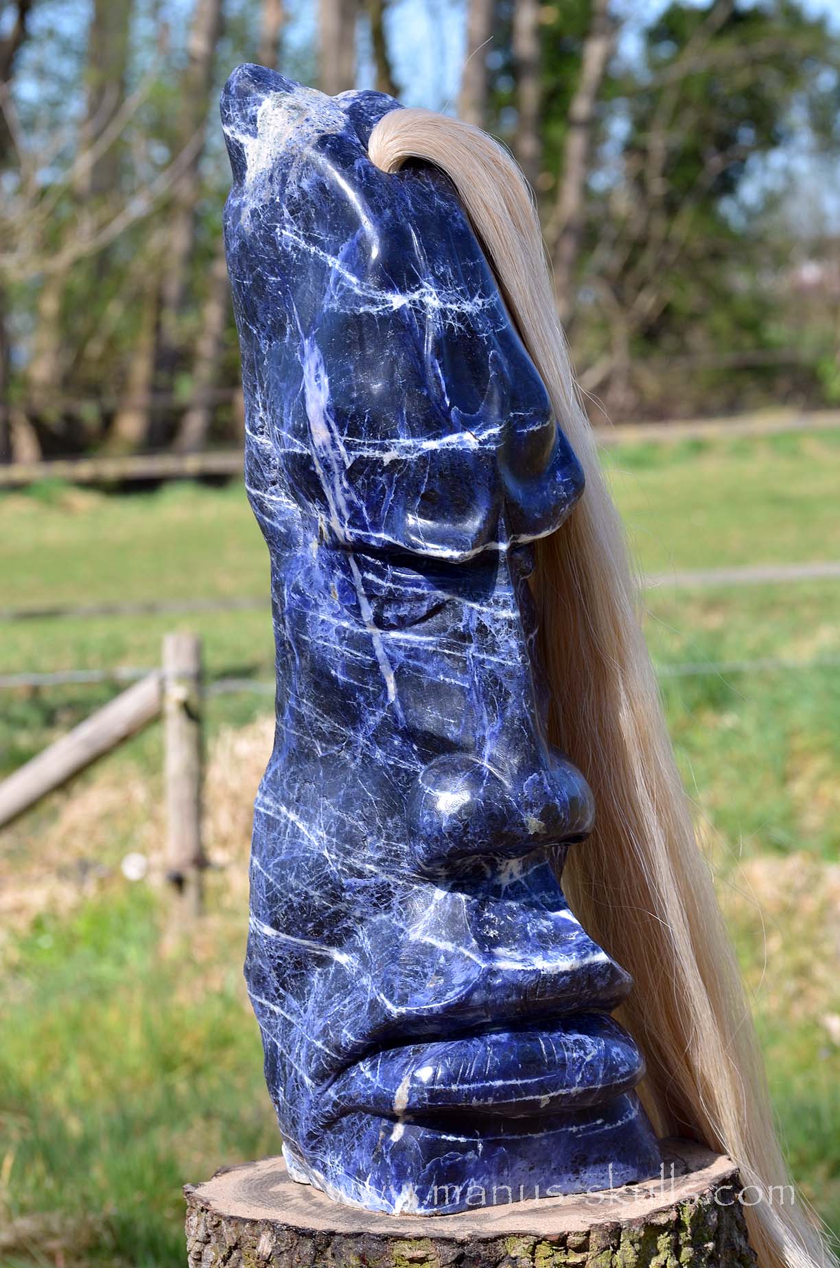 Sodalite Tribe Statue #001