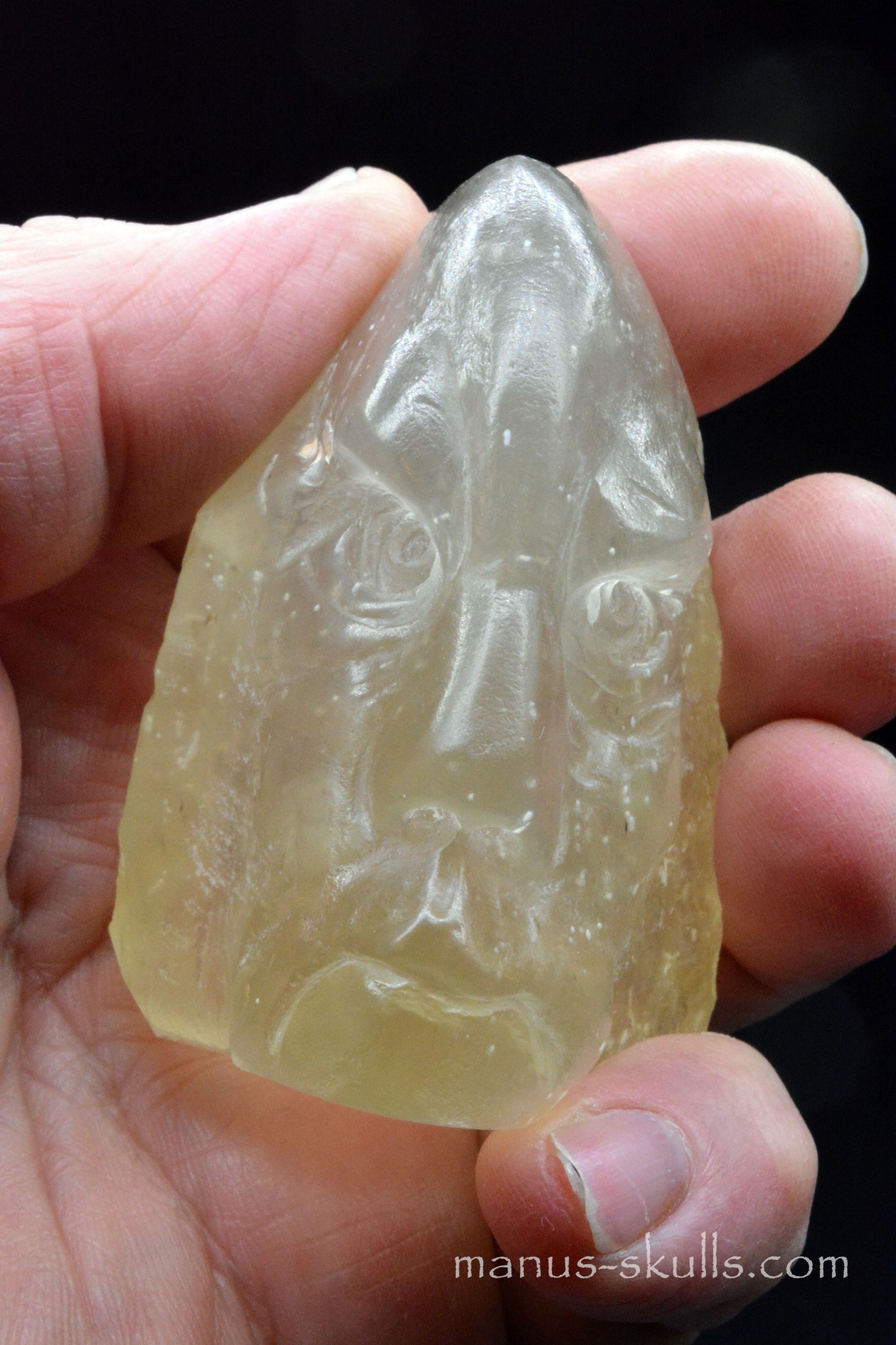 Libyan Desert Glass Face Skull