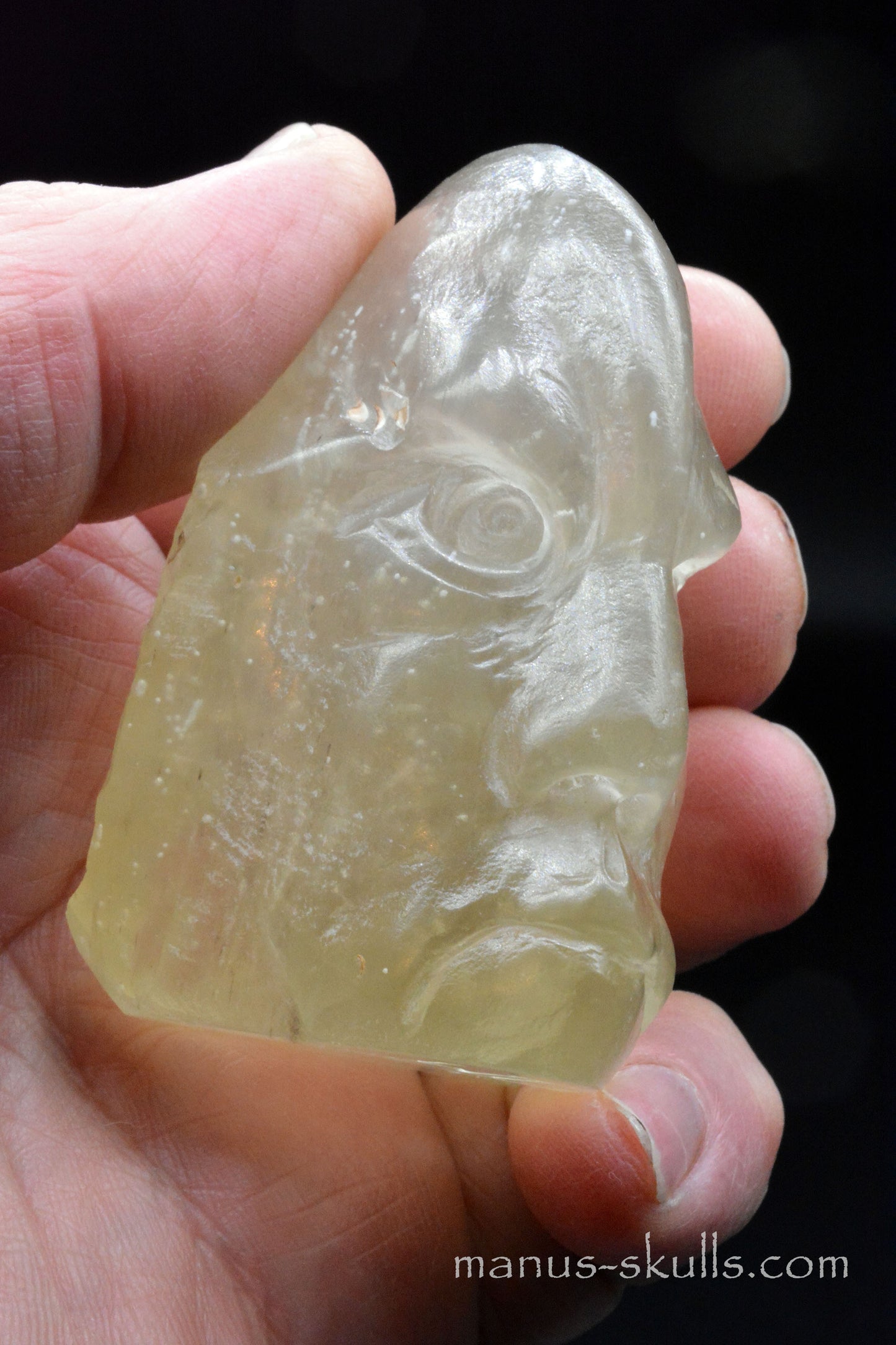 Libyan Desert Glass Face Skull