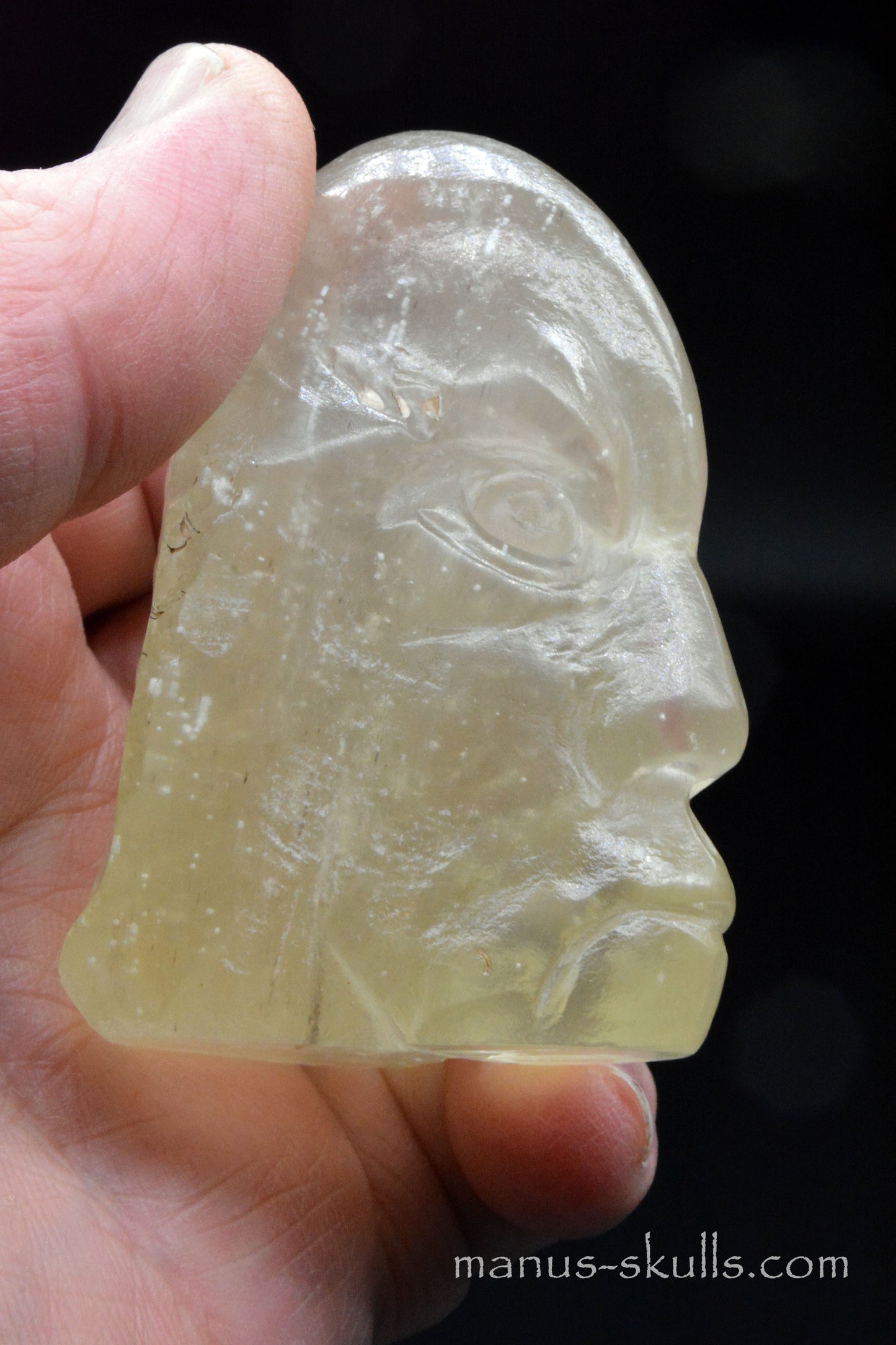 Libyan Desert Glass Face Skull