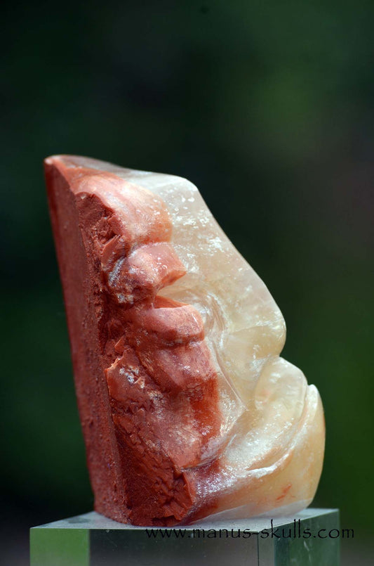 Manus skulls unique Crystal Carvings handmade skulls dragons pendants preseli bluestone tribals spiritual meaning wand Unicorn .. romanian calcite