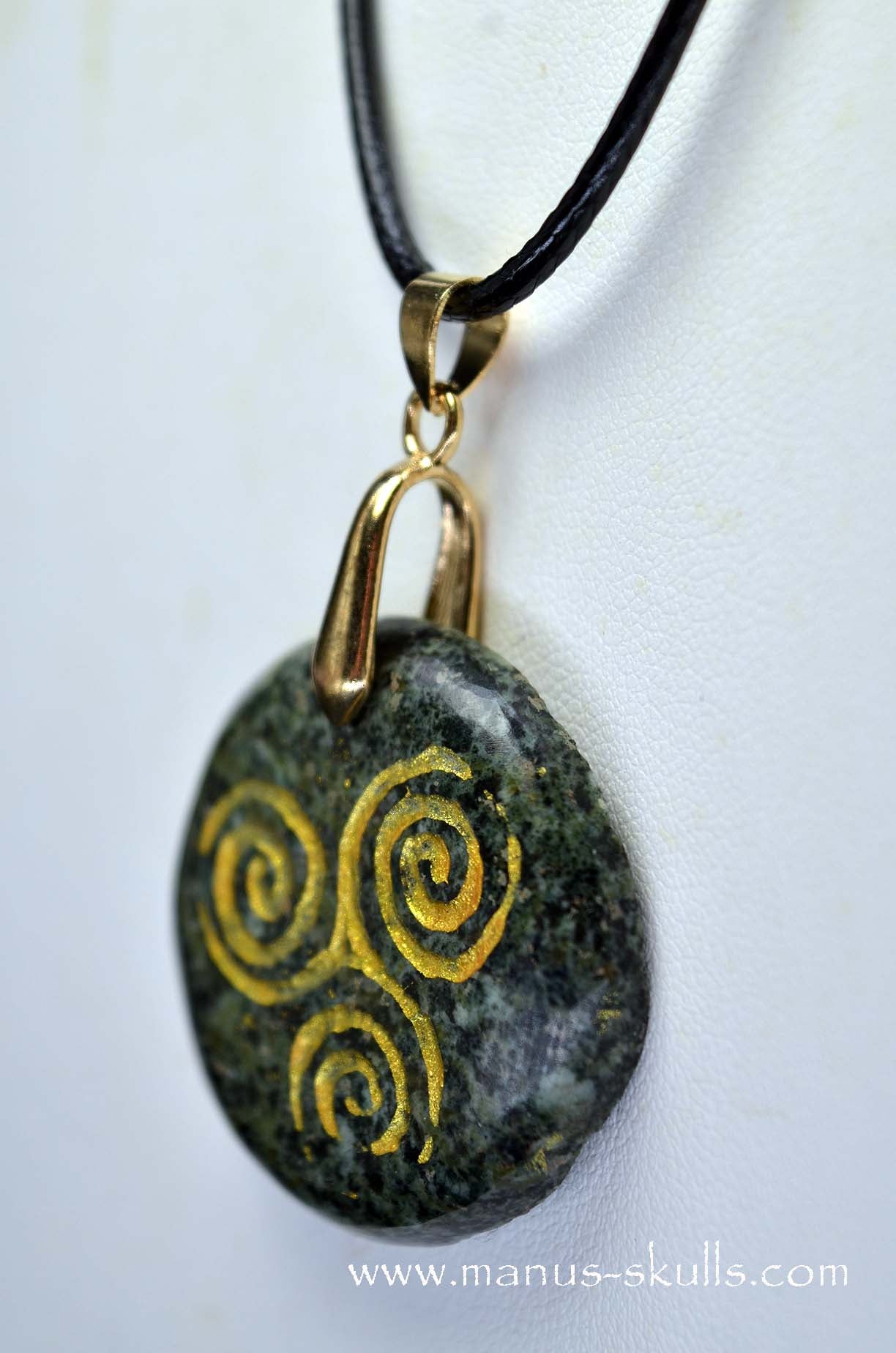 Manus skulls unique Crystal Carvings handmade skulls dragons pendants preseli bluestone tribals spiritual meaning wand Unicorn .. triskelion