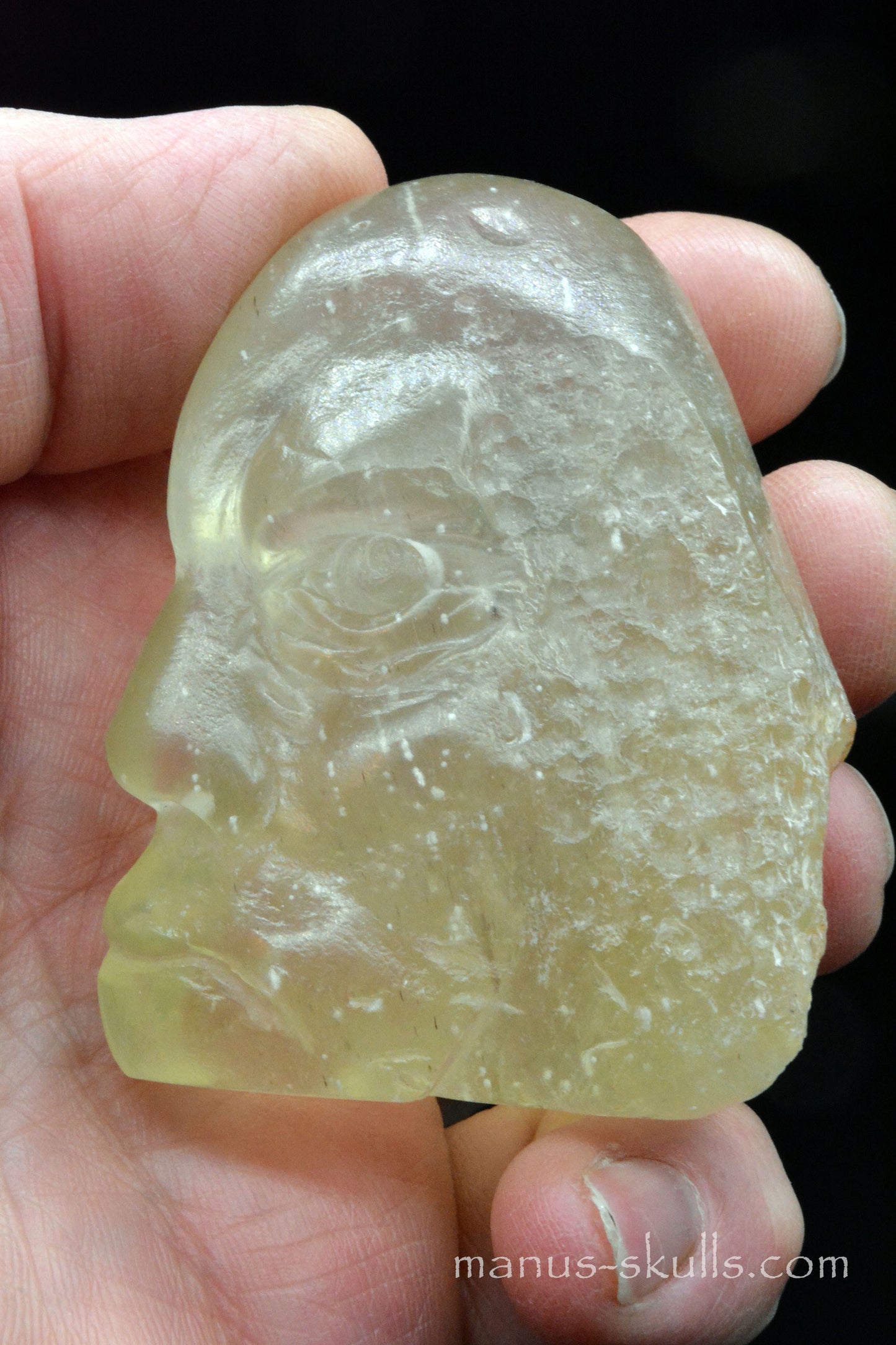 Libyan Desert Glass Face Skull