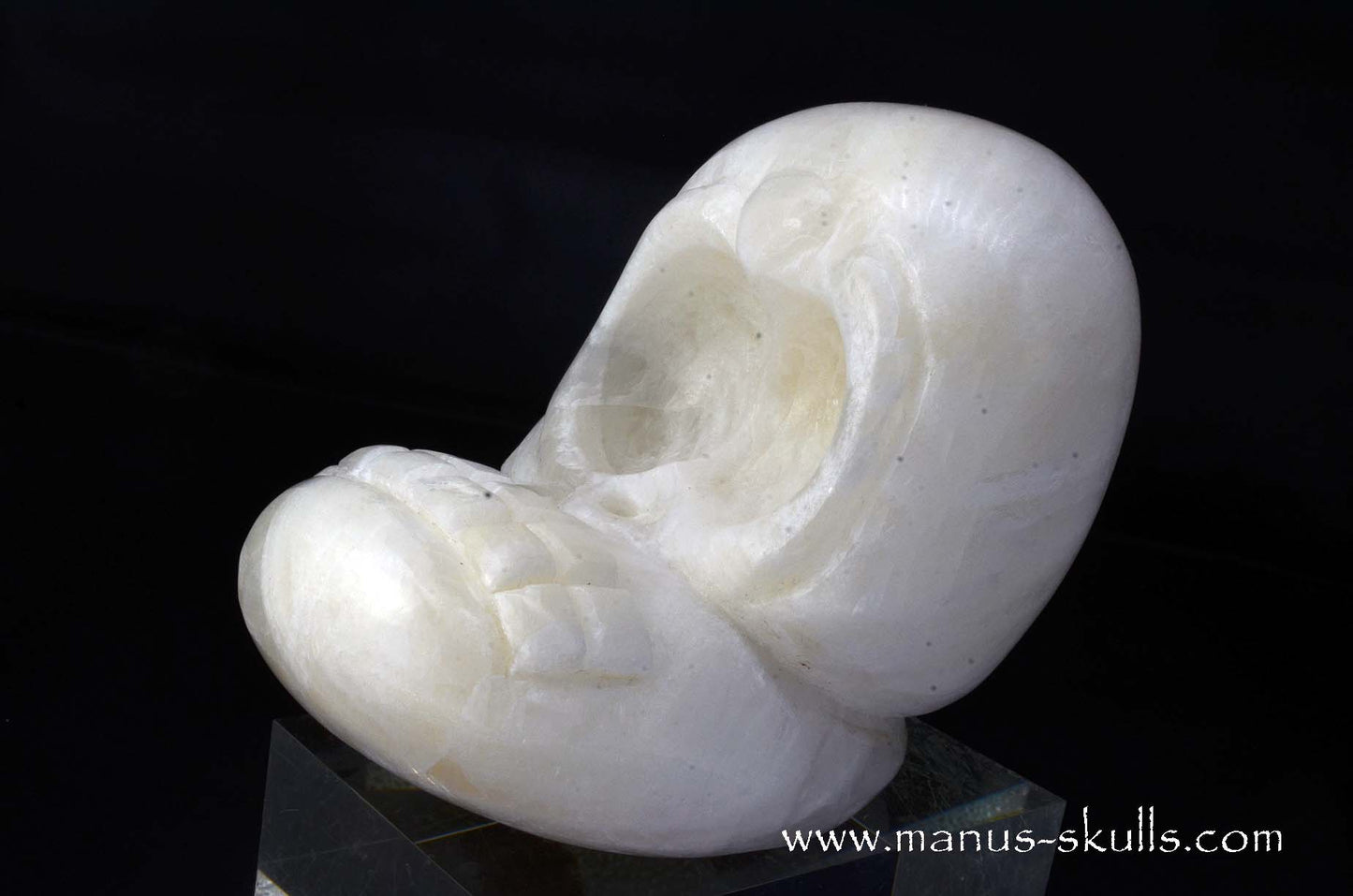 White Calcite Evolian Skull #03