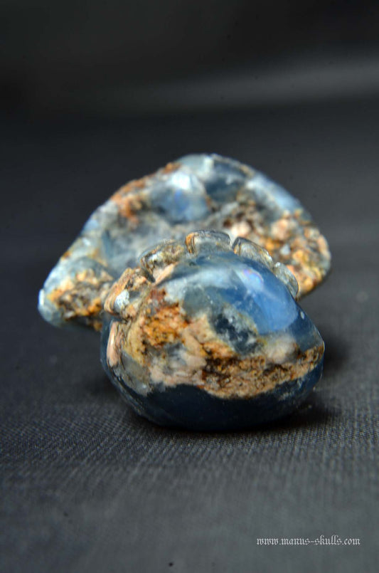 Manus skulls unique Crystal Carvings handmade skulls dragons pendants preseli bluestone tribals spiritual meaning wand Unicorn .. Blue Sapphire