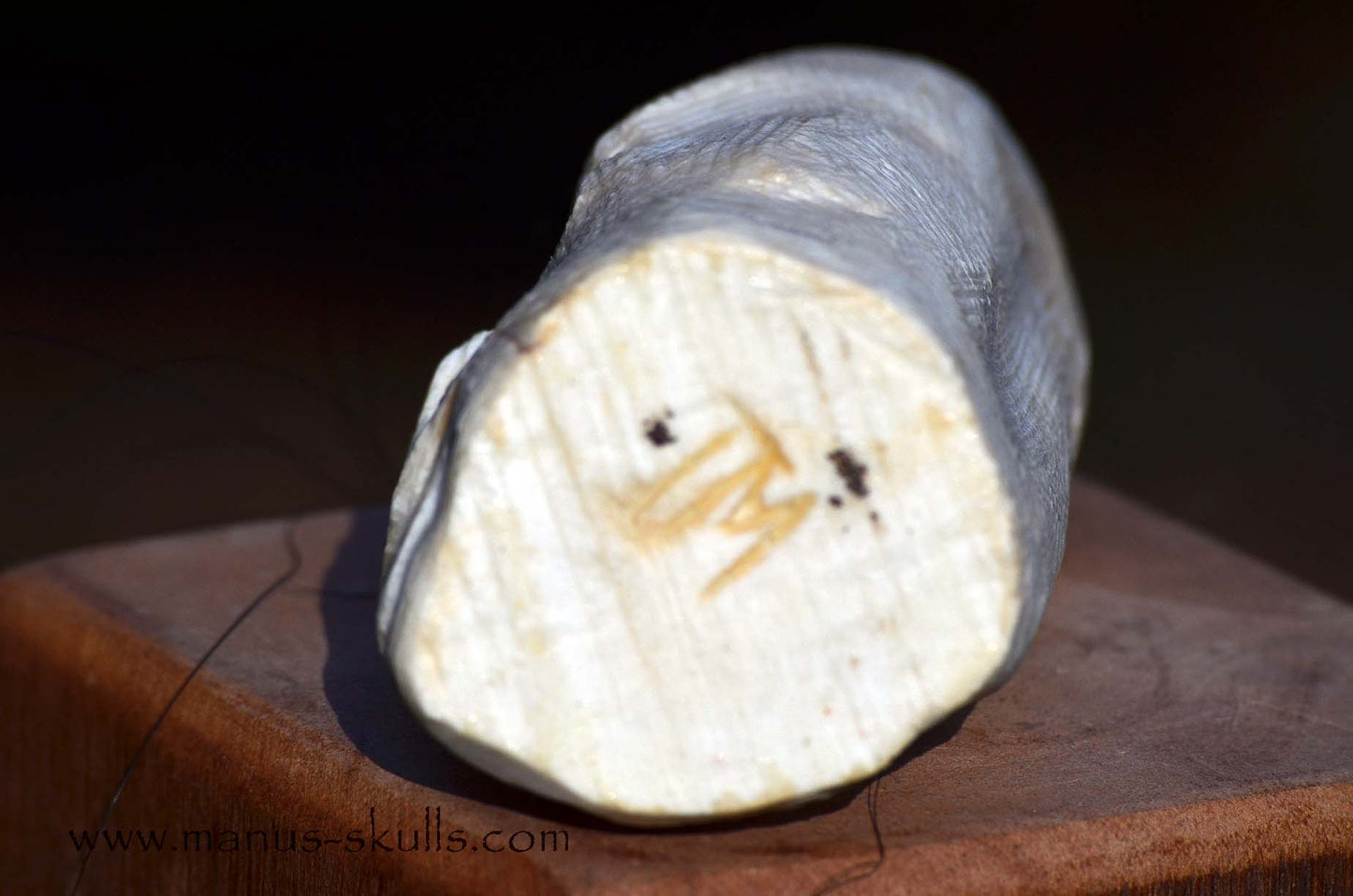 White Steatite Tribal Skull  #017