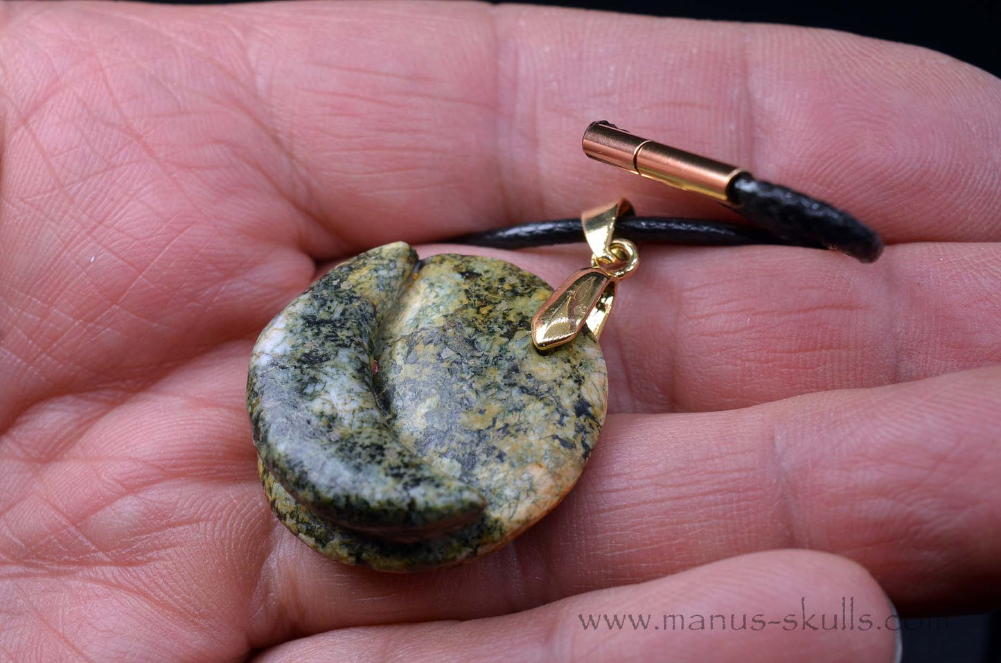 Half ~full Moon Preseli Bluestone Pendant