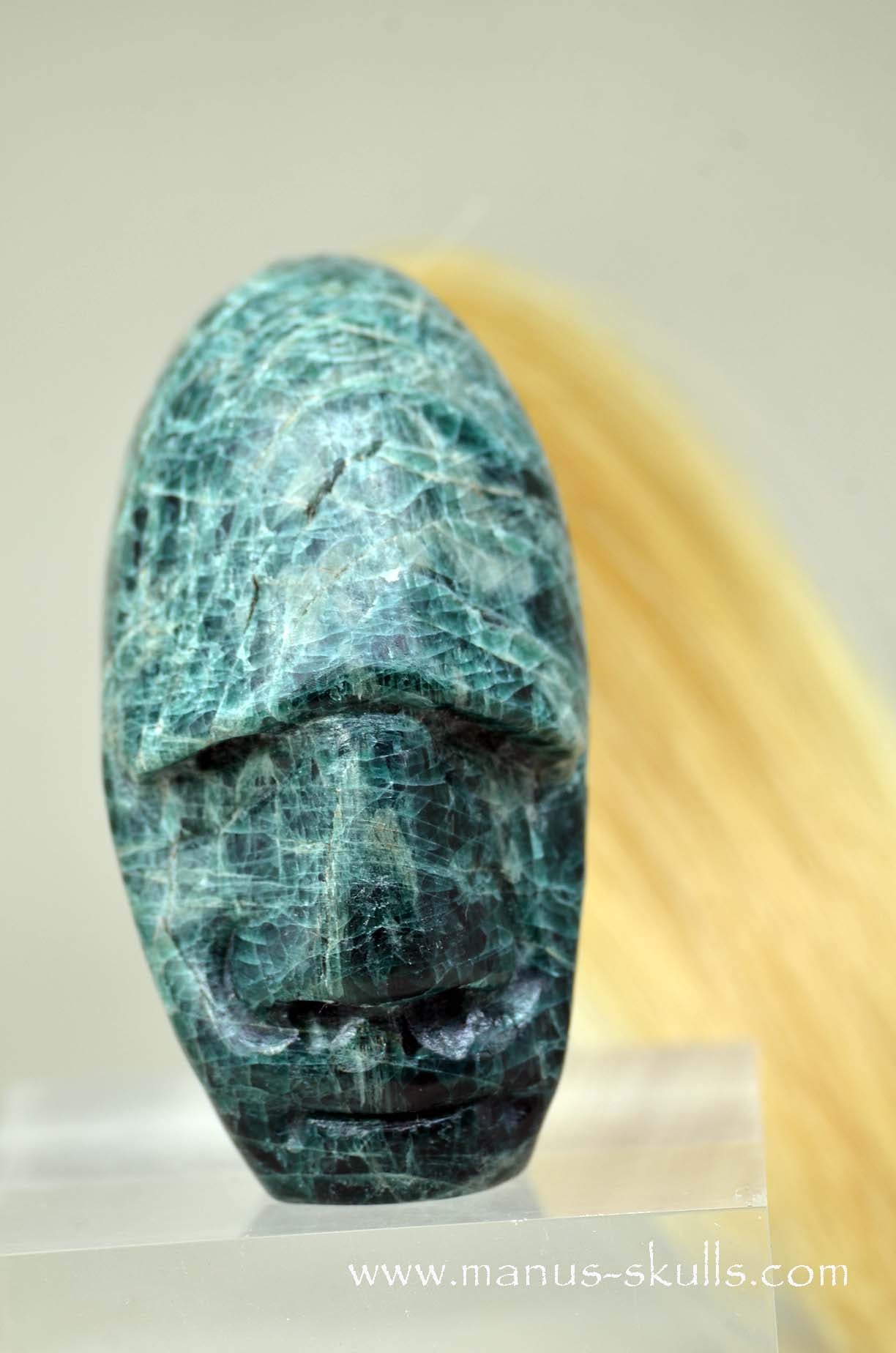 Green Apatite Tribal Skull #040